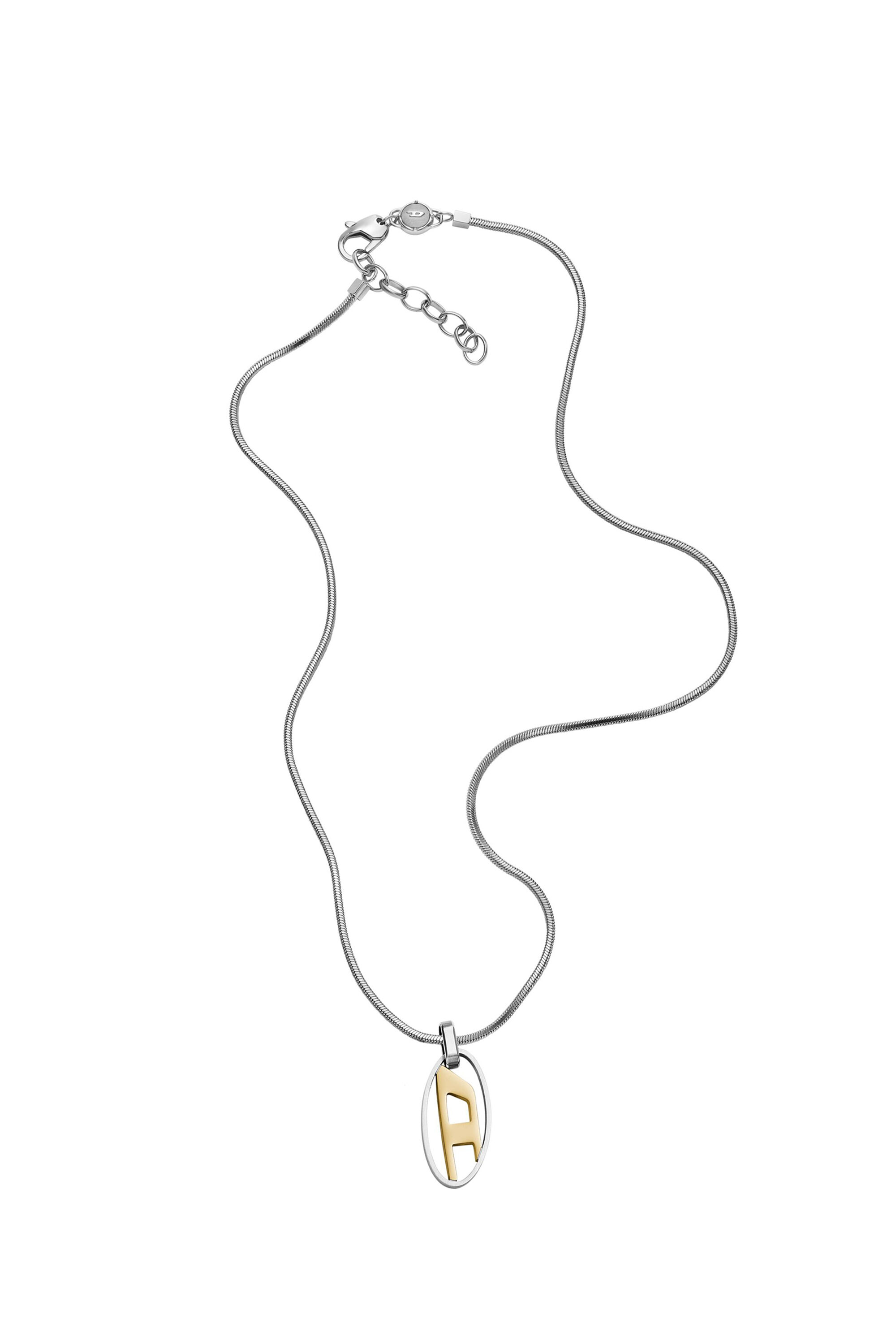 Halskette mit | DX1421 Edelstahl Damen Anhänger Diesel aus zweifarbigem