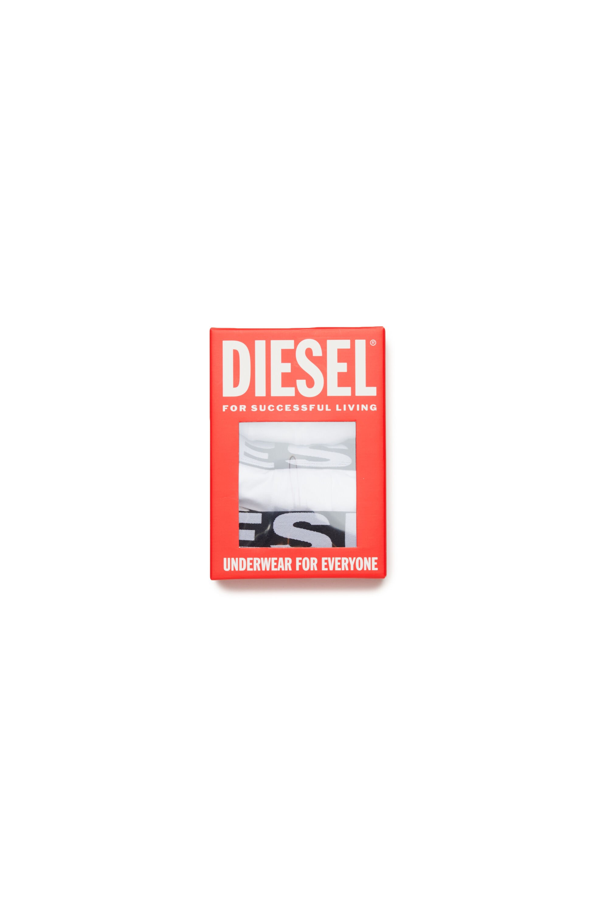 Diesel - UMBX-UPARRYTHREEPACK-DSL, Uomo Boxer lungo con maxi logo in vita in Bianco - Image 3