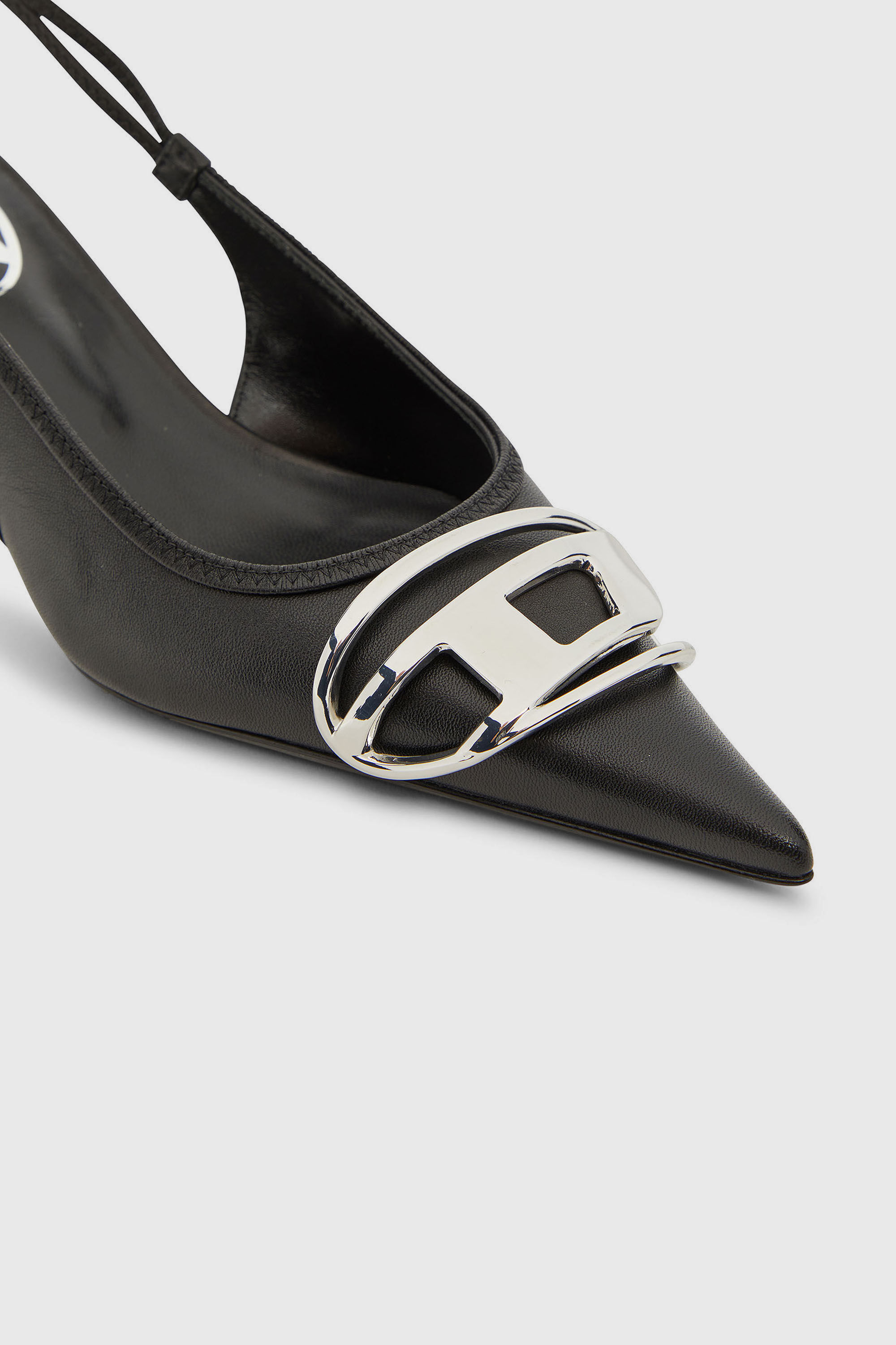 Diesel - D-VENUS SB 40, D-Venus-D&eacute;collet&eacute; slingback in nappa Donna in Nero - 5