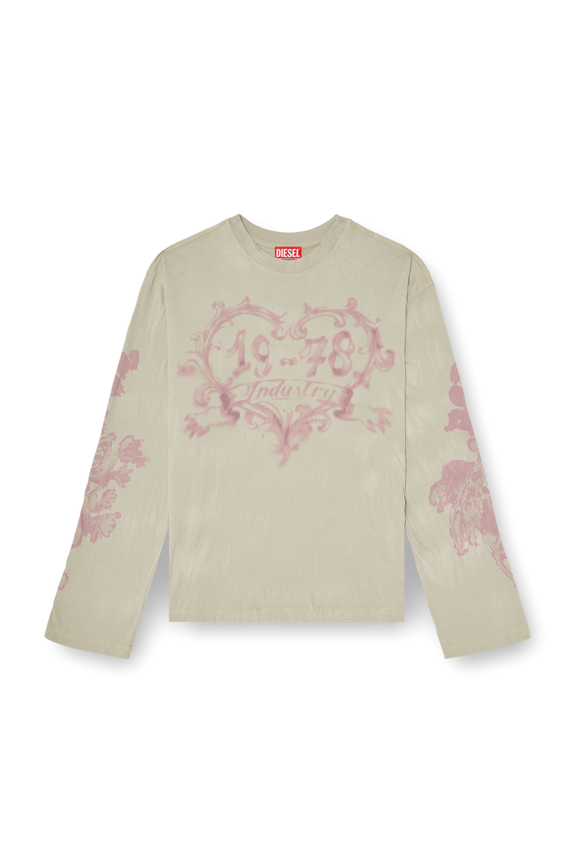 Diesel - T-HILARY-LS-AA1, T-shirt a manica lunga in cotone con stampa grafica Donna in Multicolor - 2
