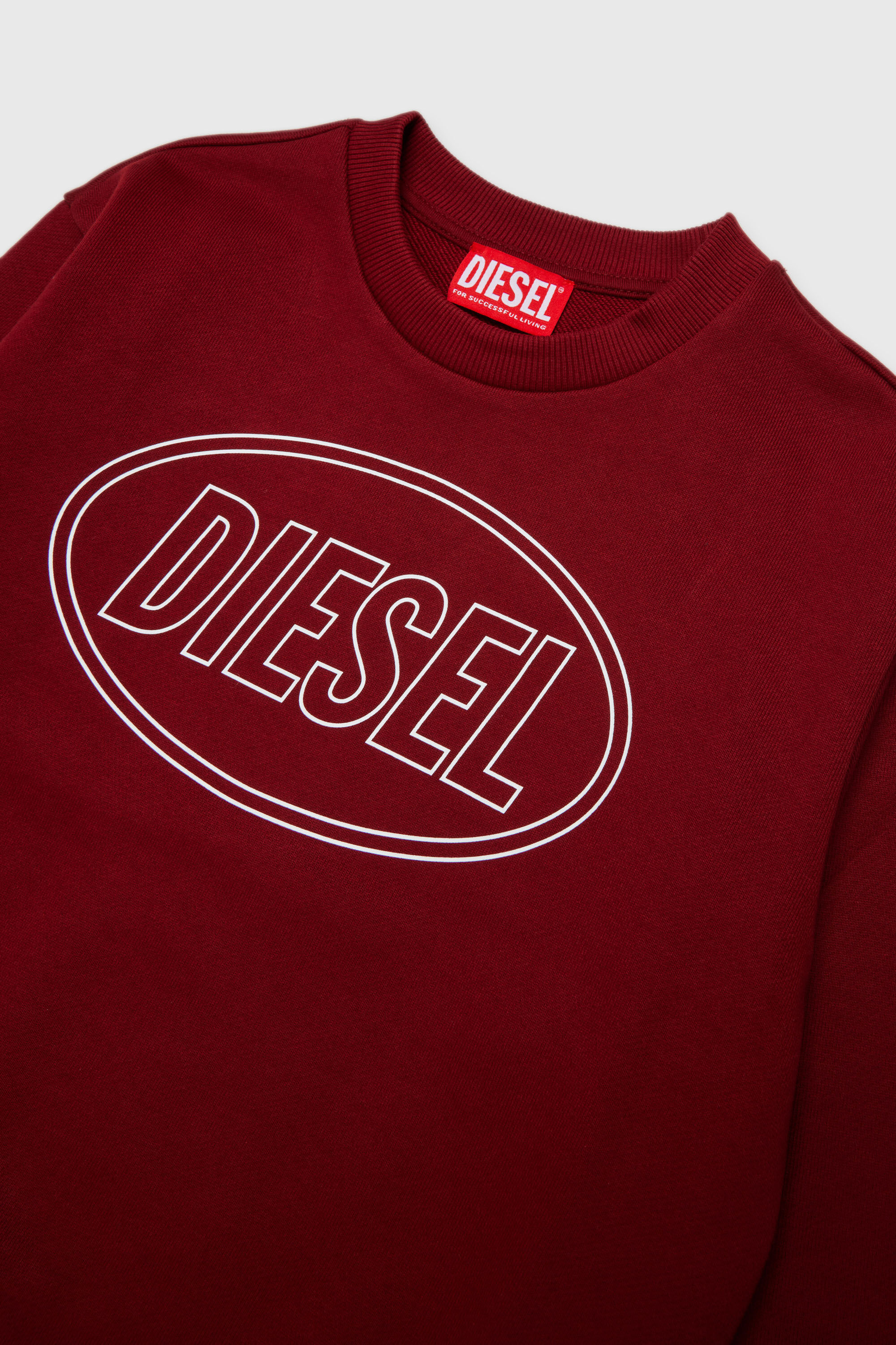Diesel - SCIRCLE OVER, Felpa con stampa logo Uomo in Rosso - 3