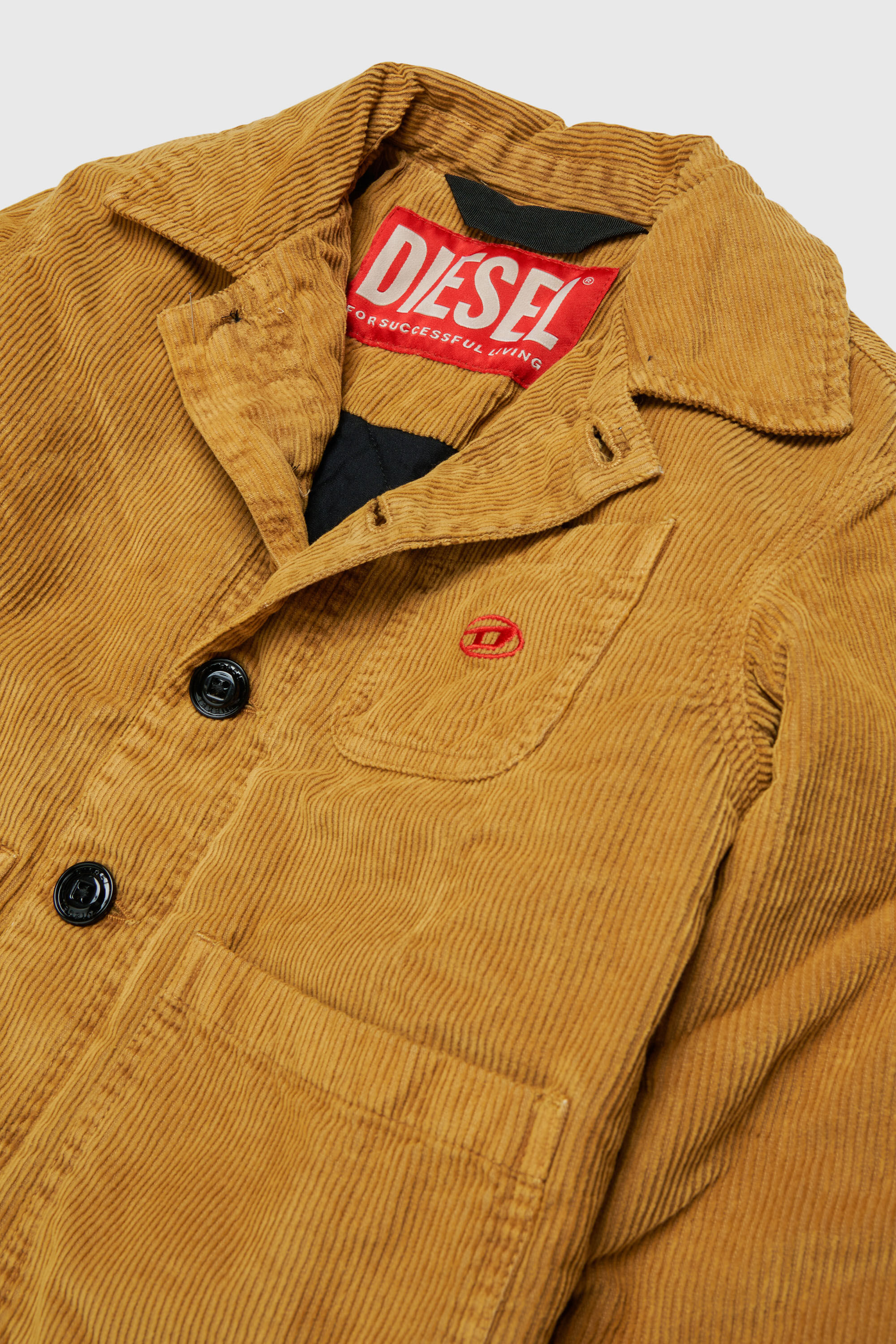 Diesel - JMILL, Surchemise en velours c&ocirc;tel&eacute; Homme in Marron - 3