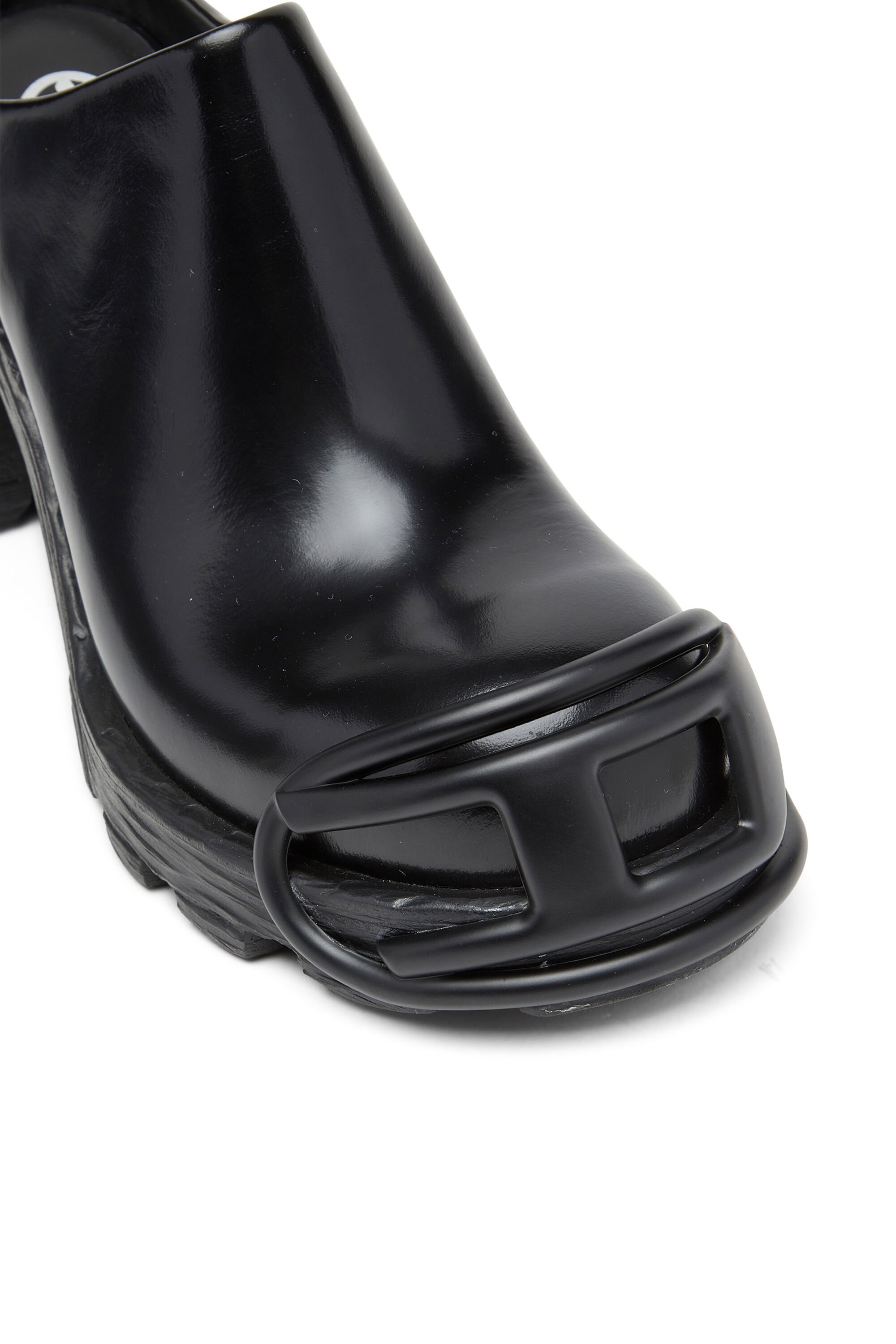 Diesel - D-HAMMER ML D W, Damen D-Hammer-High-Heel-Pantoletten mit Oval D-Plakette in Schwarz - Image 6