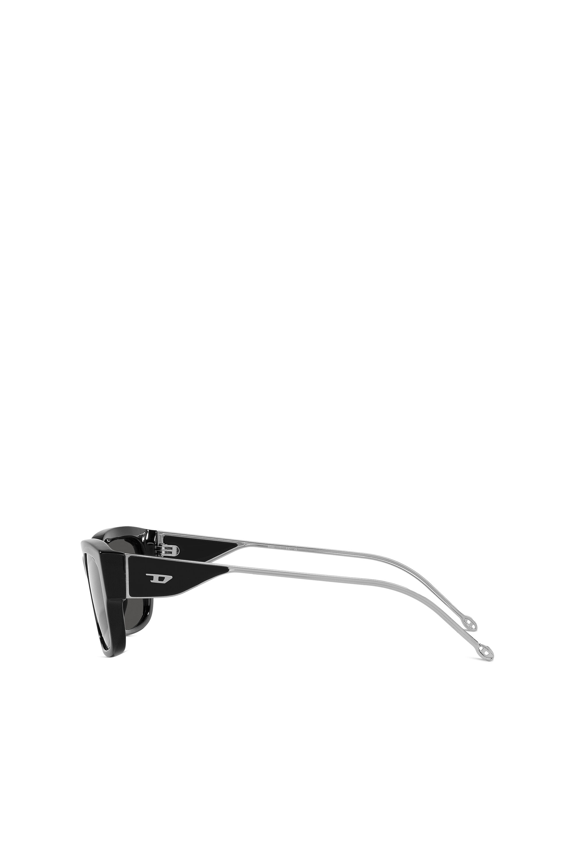 Diesel - 0DL2002 SIZE 56, Unisex Rechteckiges Modell Brille in Schwarz/Silber - 5