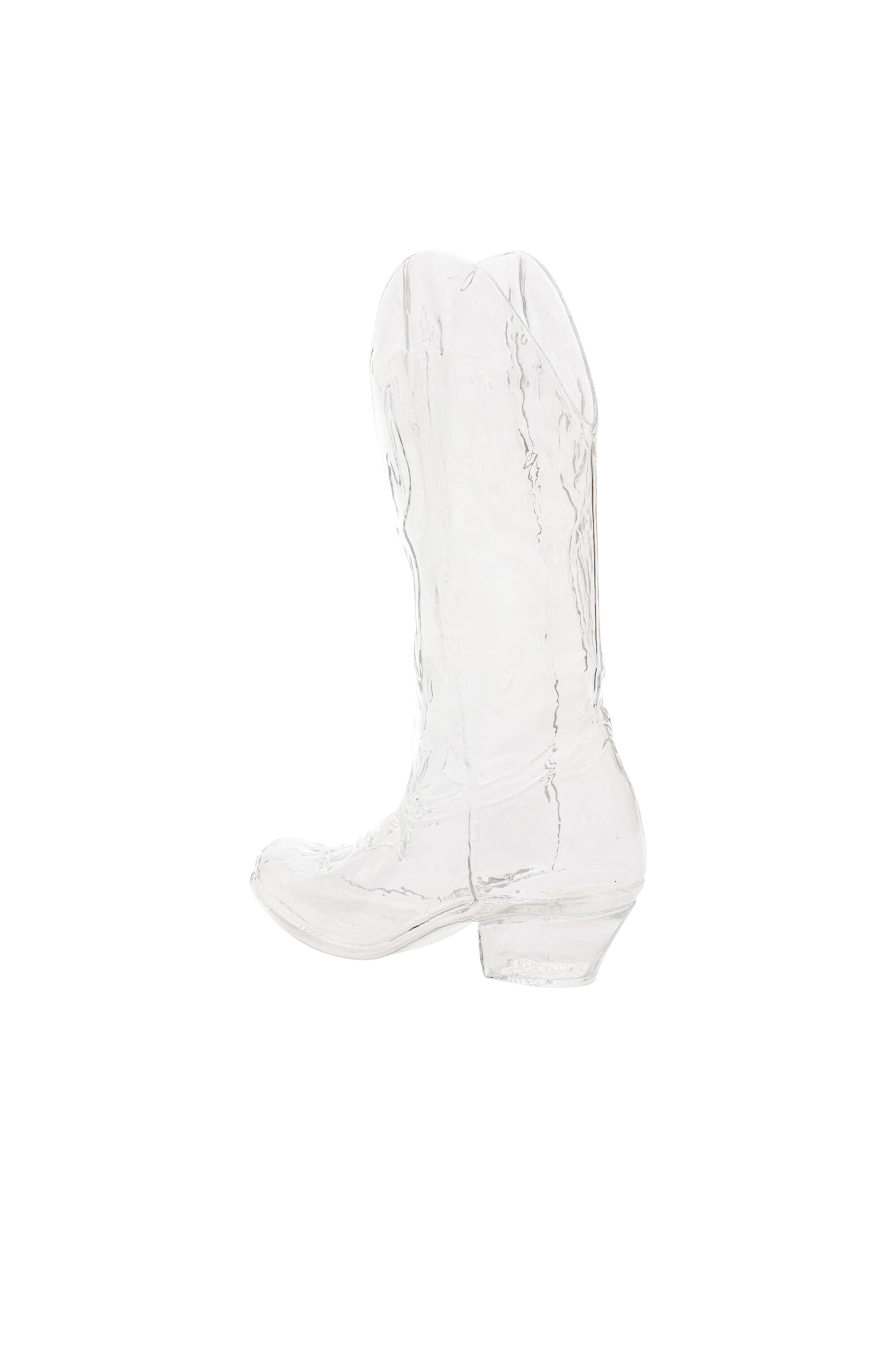Diesel - 10064 GLASS VASE CRYSTALBOOTIE CM.24X8 H, Vaso in vetro Unisex in Bianco - 3