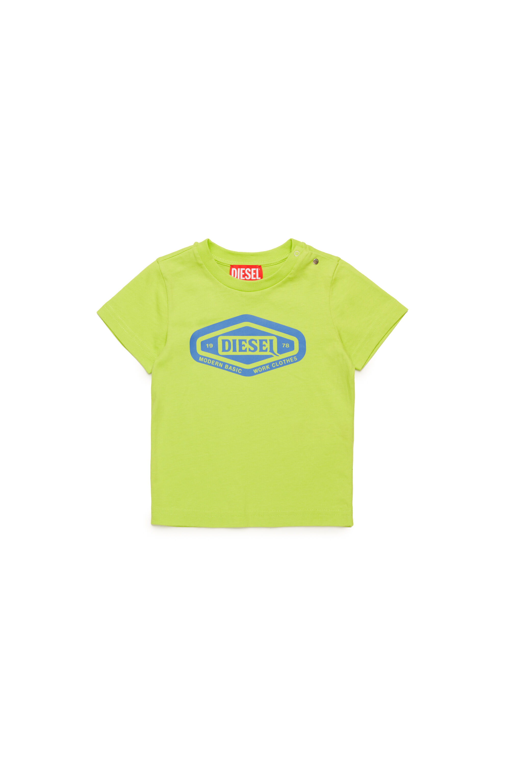 Diesel - TARSIB, T-shirt in cotone con grafica del logo Uomo in Verde - 1