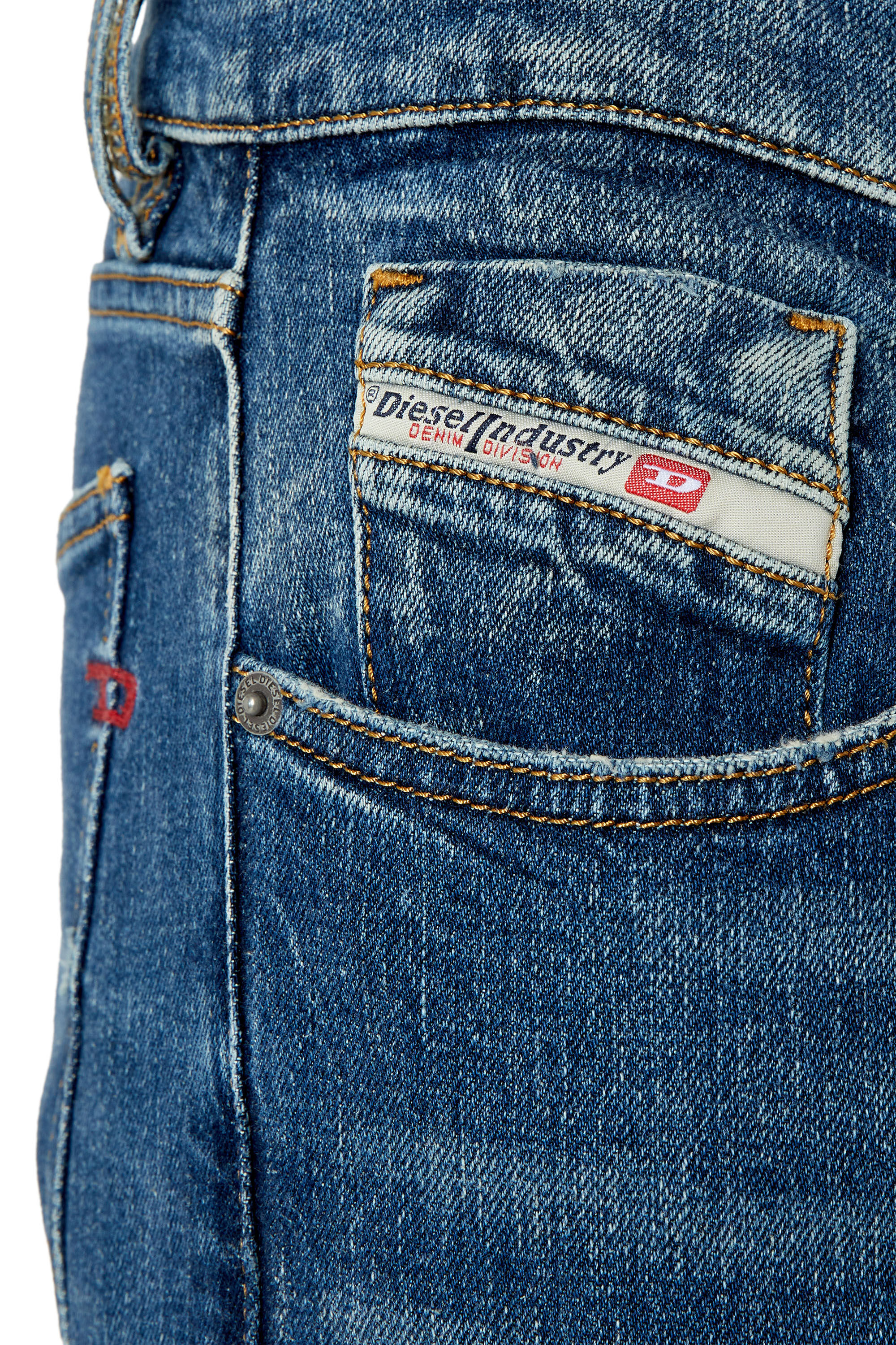 Diesel - 2019 D-Strukt 007L1 Slim Jeans, Blu medio - Image 5