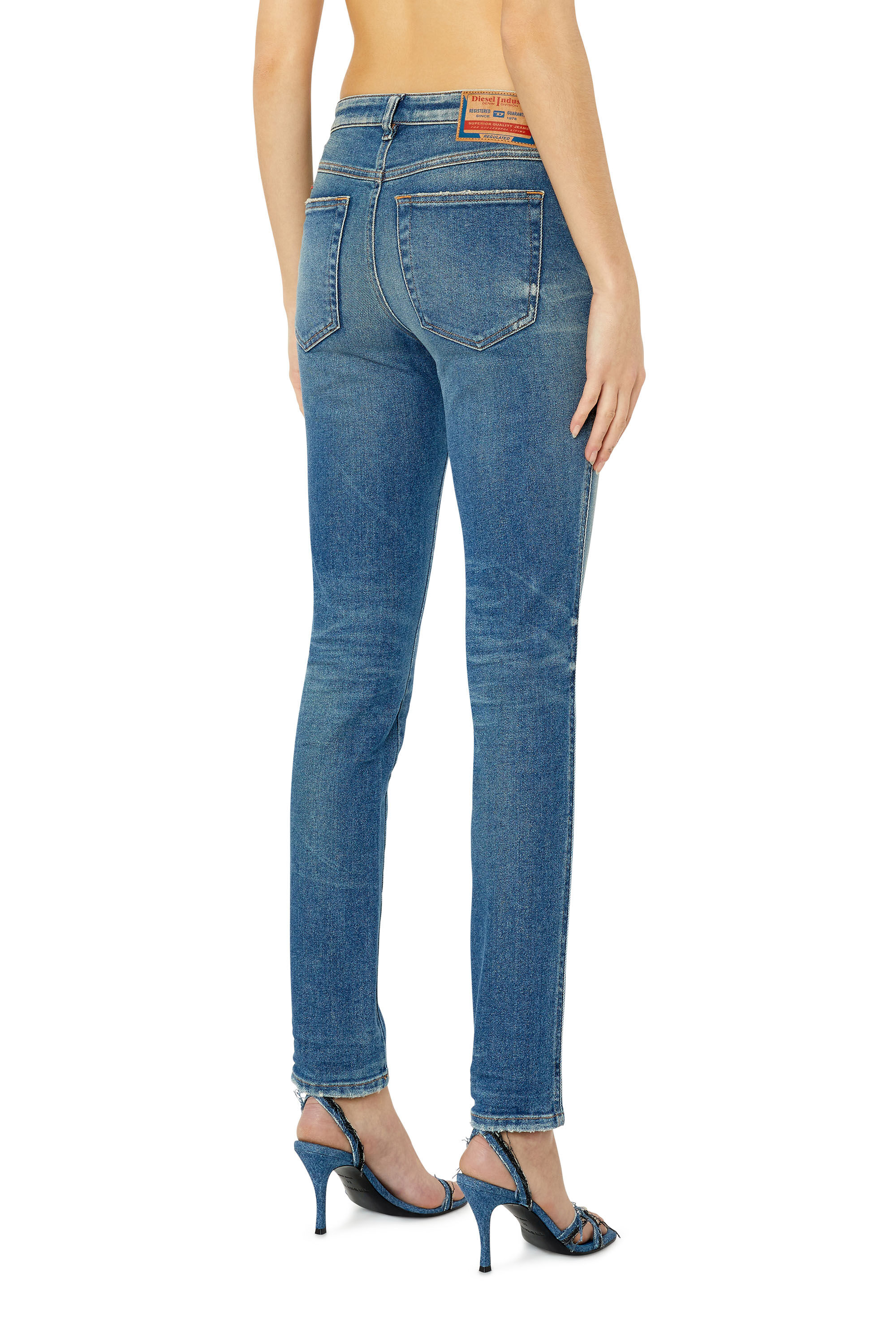 Diesel - 2015 Babhila 09E88 Skinny Jeans, Blu medio - Image 4