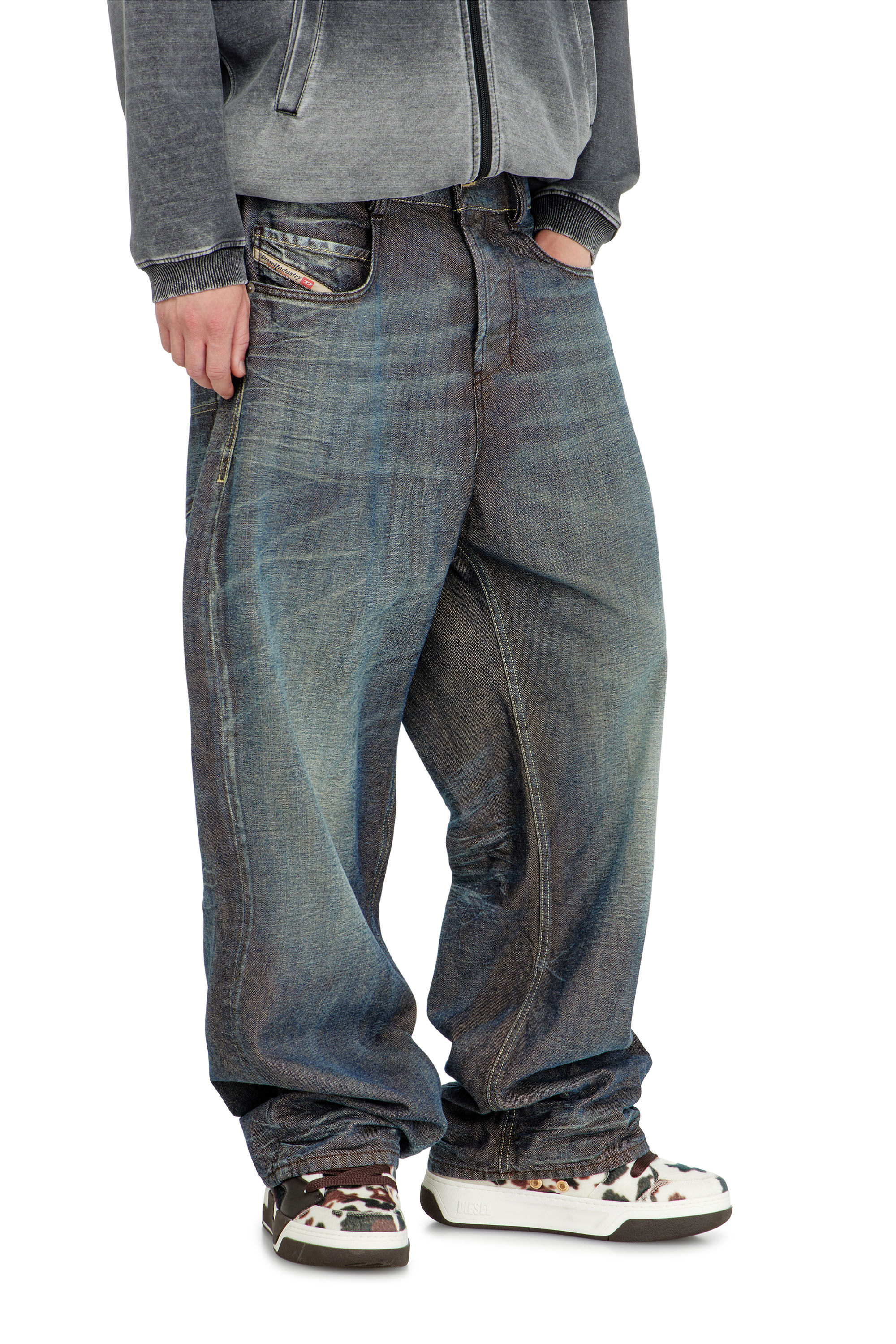 Diesel - Relaxed Jeans 1997 D-Enim-M 007EM Mixte, Bleu Fonc&eacute; - Image 7