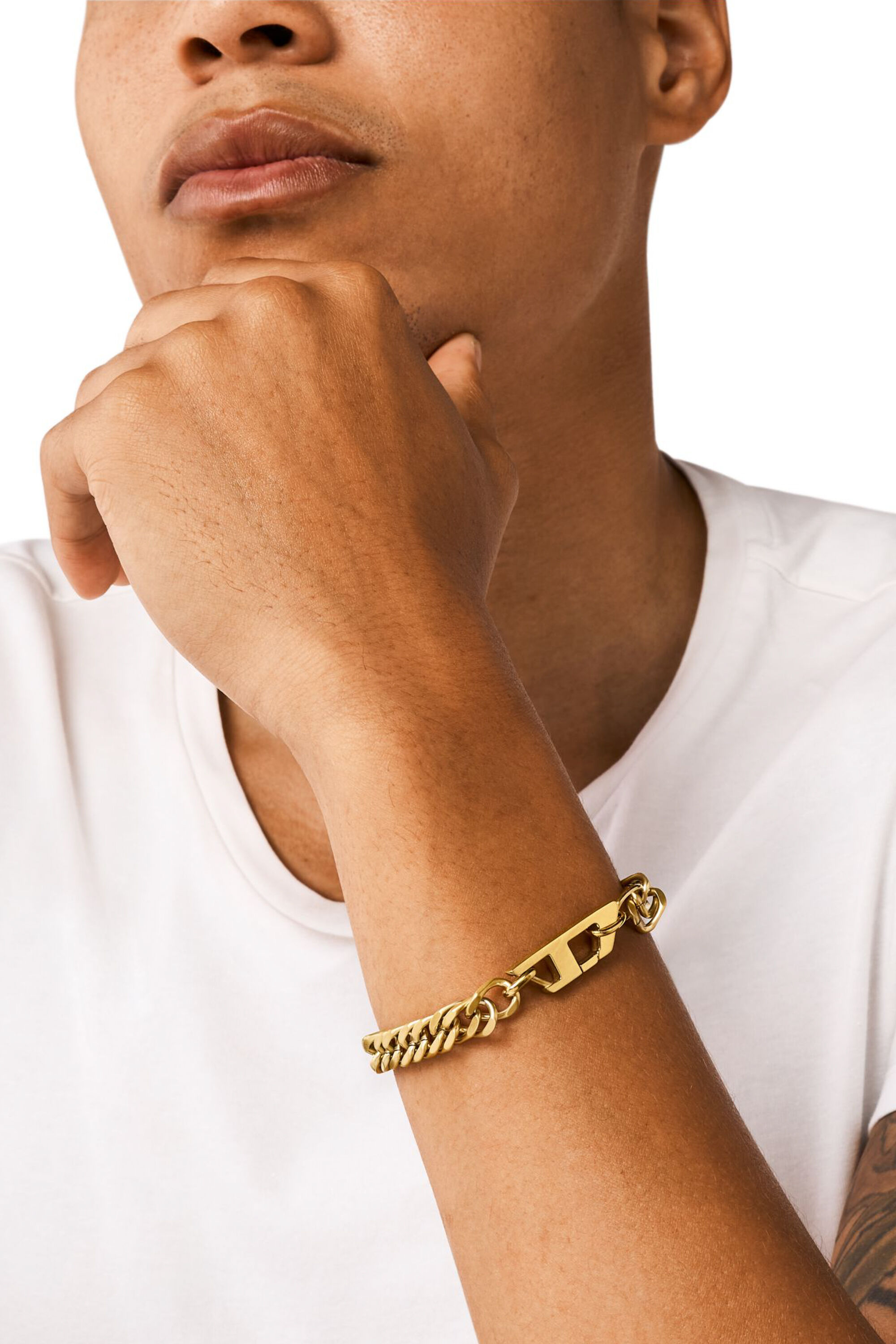 Diesel - DX1511710, Bracelet chaîne en acier inoxydable doré mat Mixte in Doré - 3