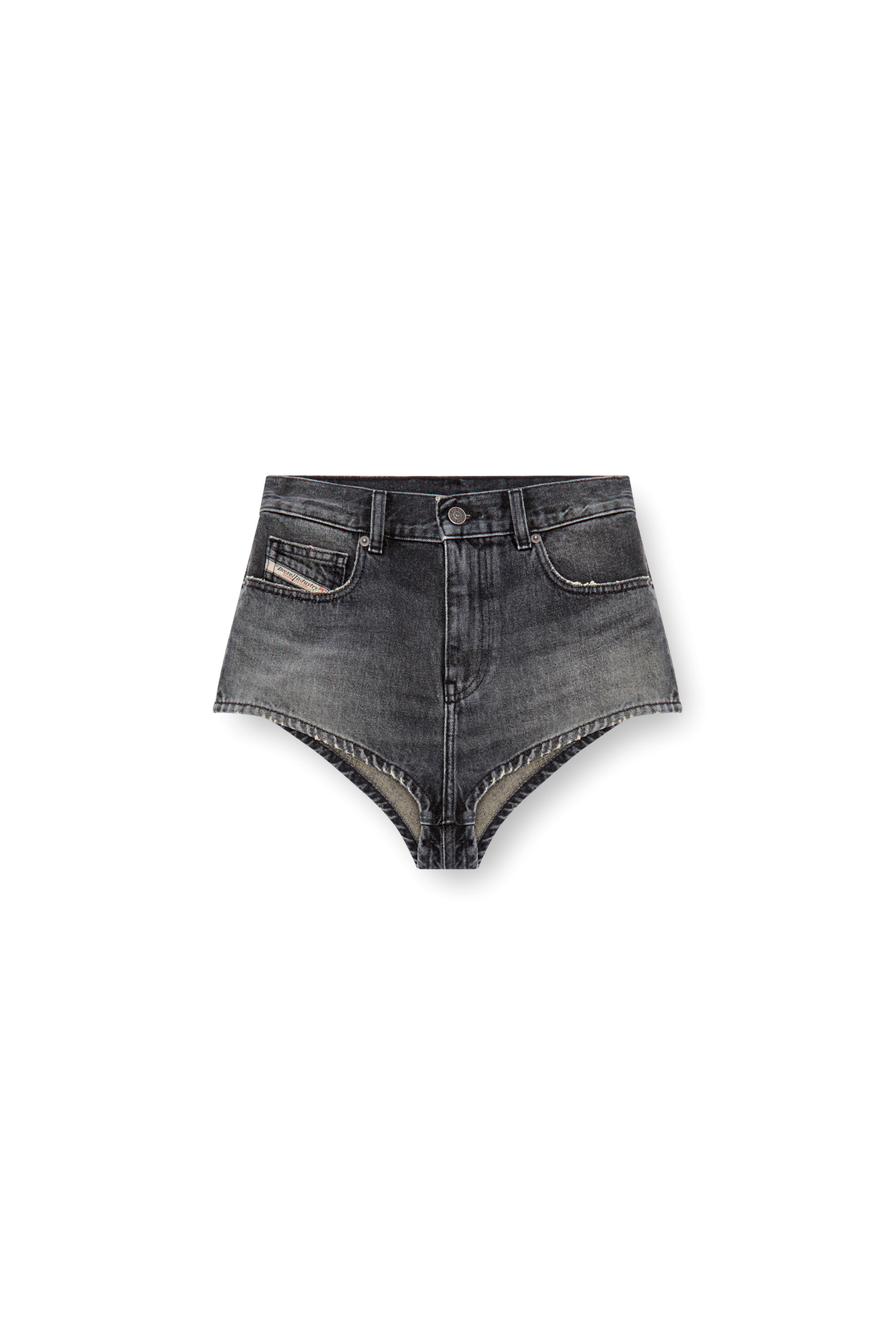 Diesel - DE-LUNAR, Femme Hot pants en denim in Noir - Image 2