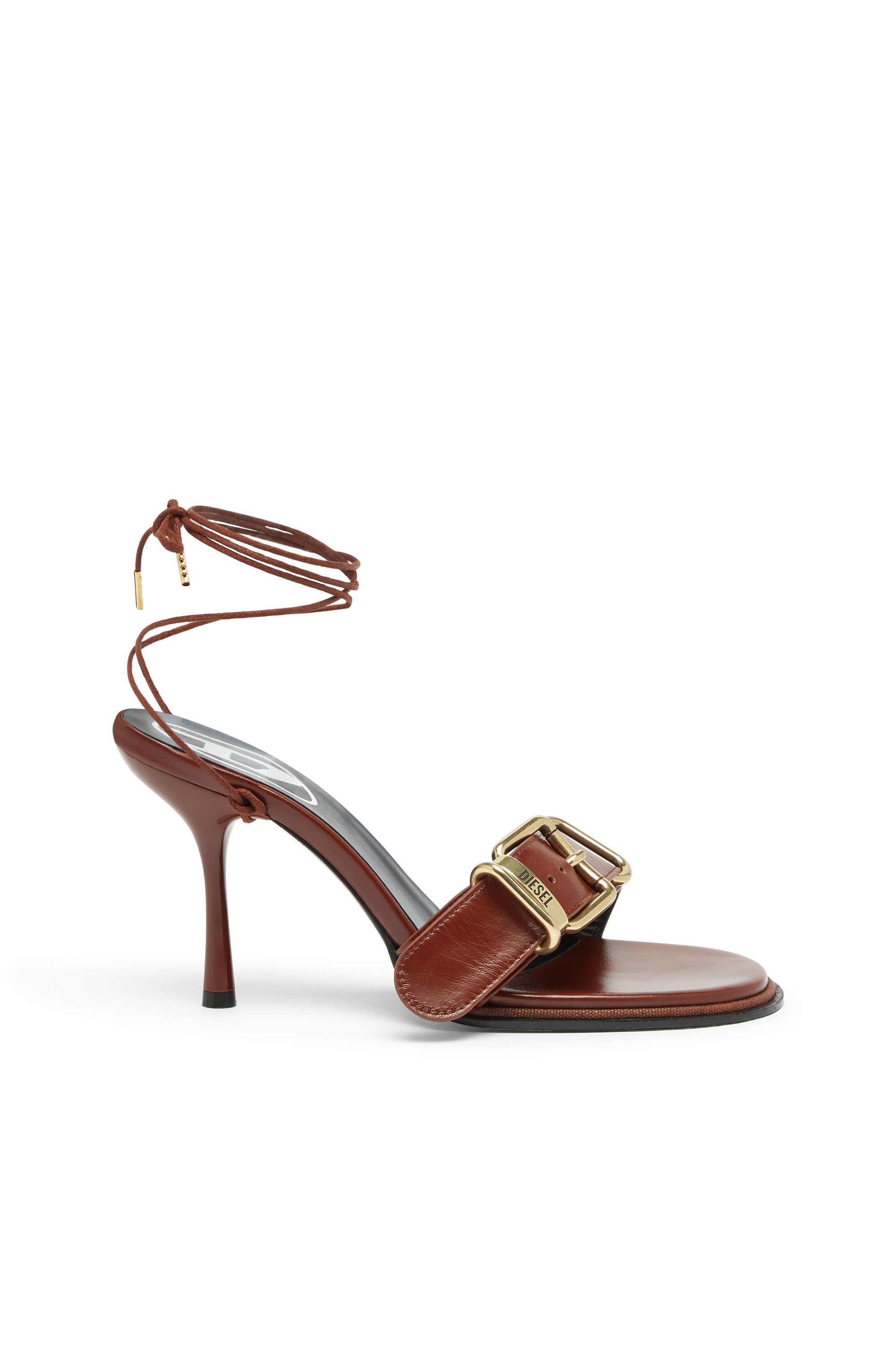 Diesel - D-COCCO-90-SA, D-Cocco-Sandali con cinturino alla caviglia in pelle Donna in Marrone - 1