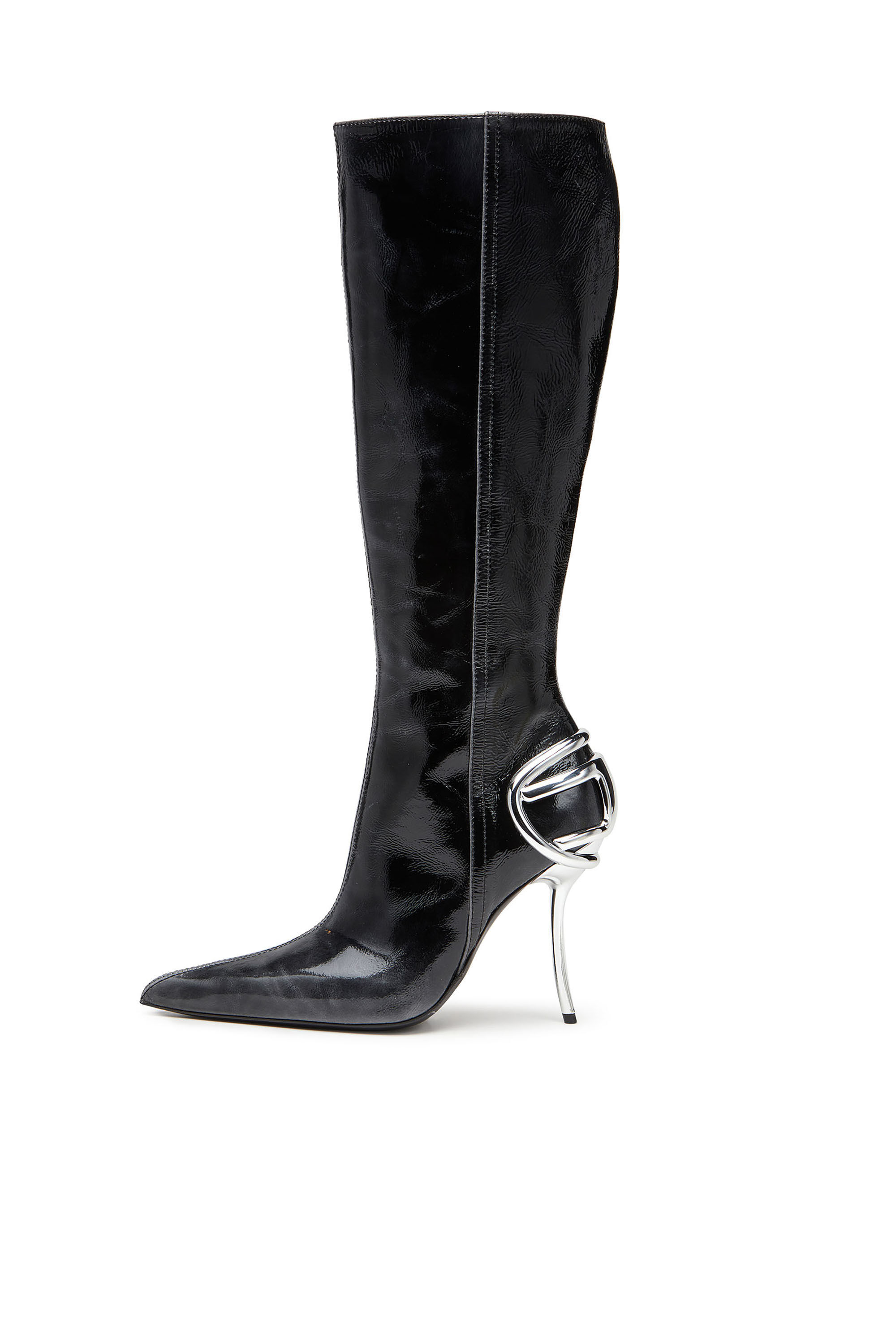 Diesel - D-TEN&HALF HB, D-Ten&Half - Stivali in pelle al ginocchio Donna in Nero - 6
