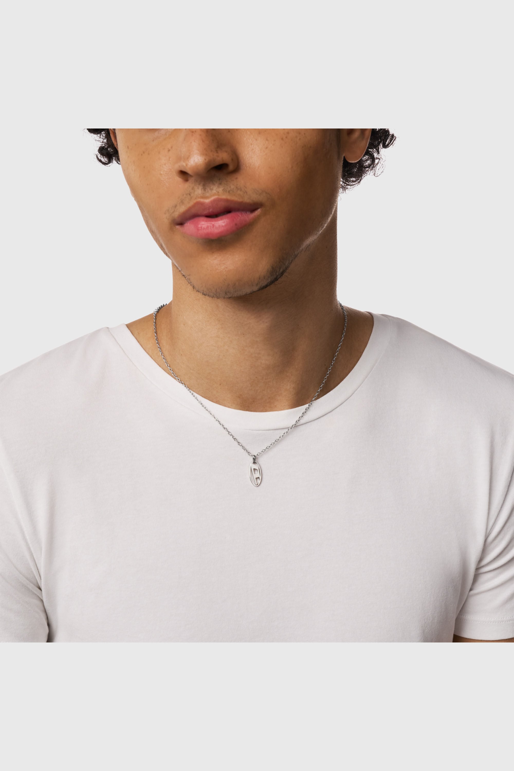 Diesel - DX1661040 JEWELLERY, Collier pendentif en acier inoxydable Mixte in Gris argent&eacute; - 4