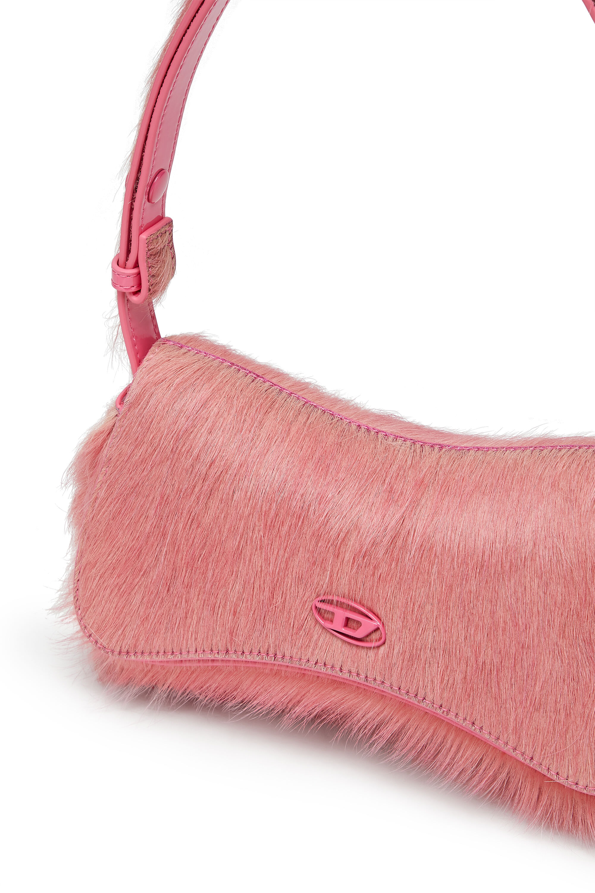 Diesel - PLAY CLUTCH, Pochette en cuir poilu coloré Femme in Rose - 5