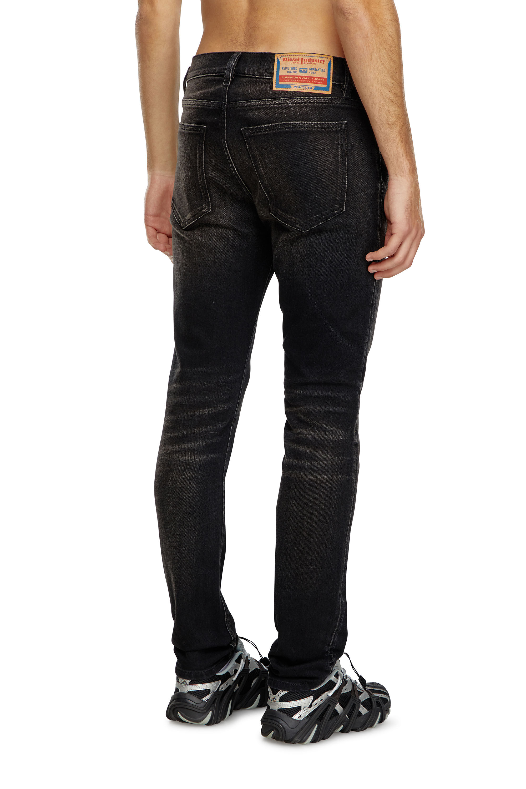 Diesel - Homme Slim Jeans 2019 D-Strukt 09J53, Noir/Gris foncé - Image 4