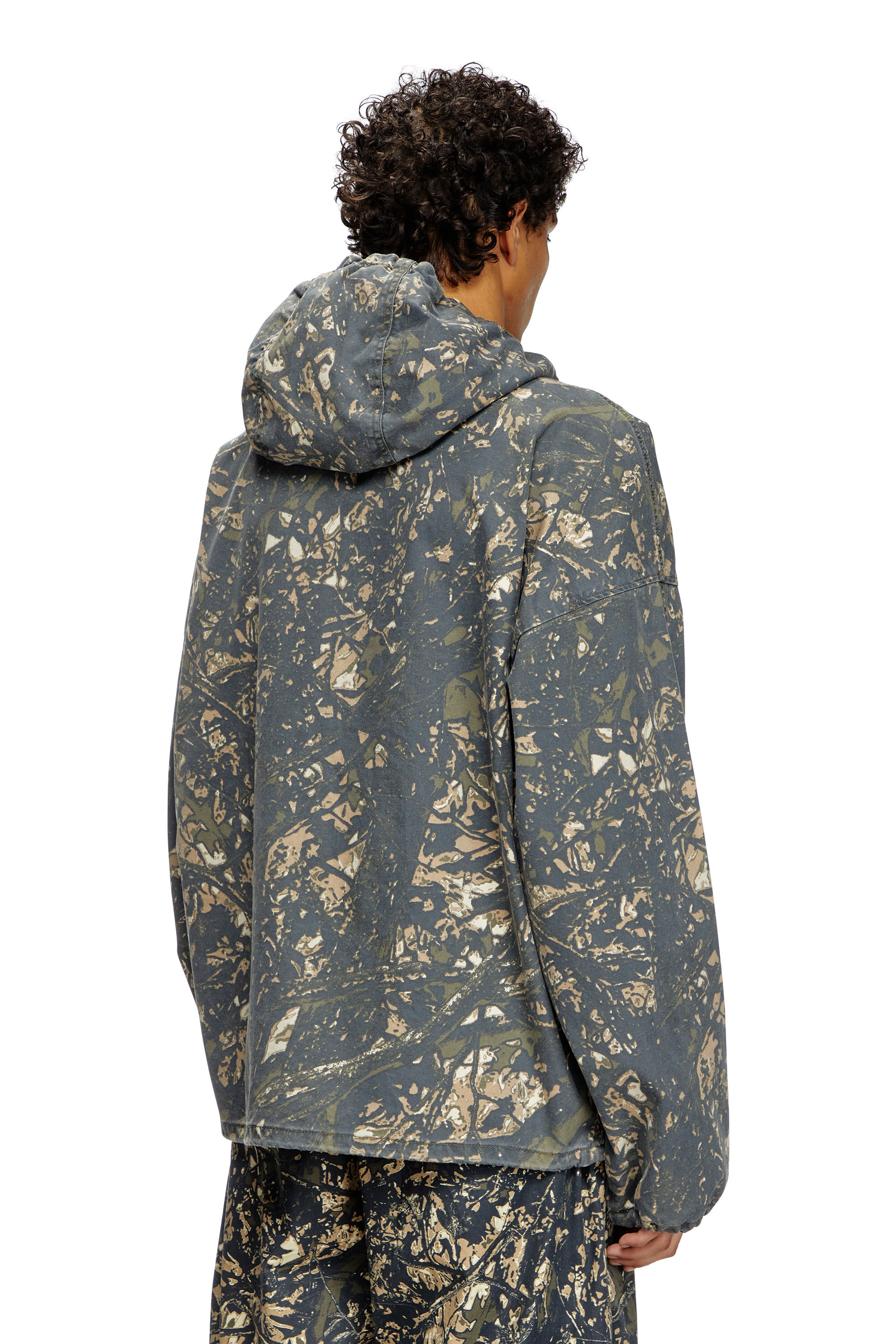 Diesel - J-LINT, Giacca con cappuccio stampa camouflage Uomo in Multicolor - 4