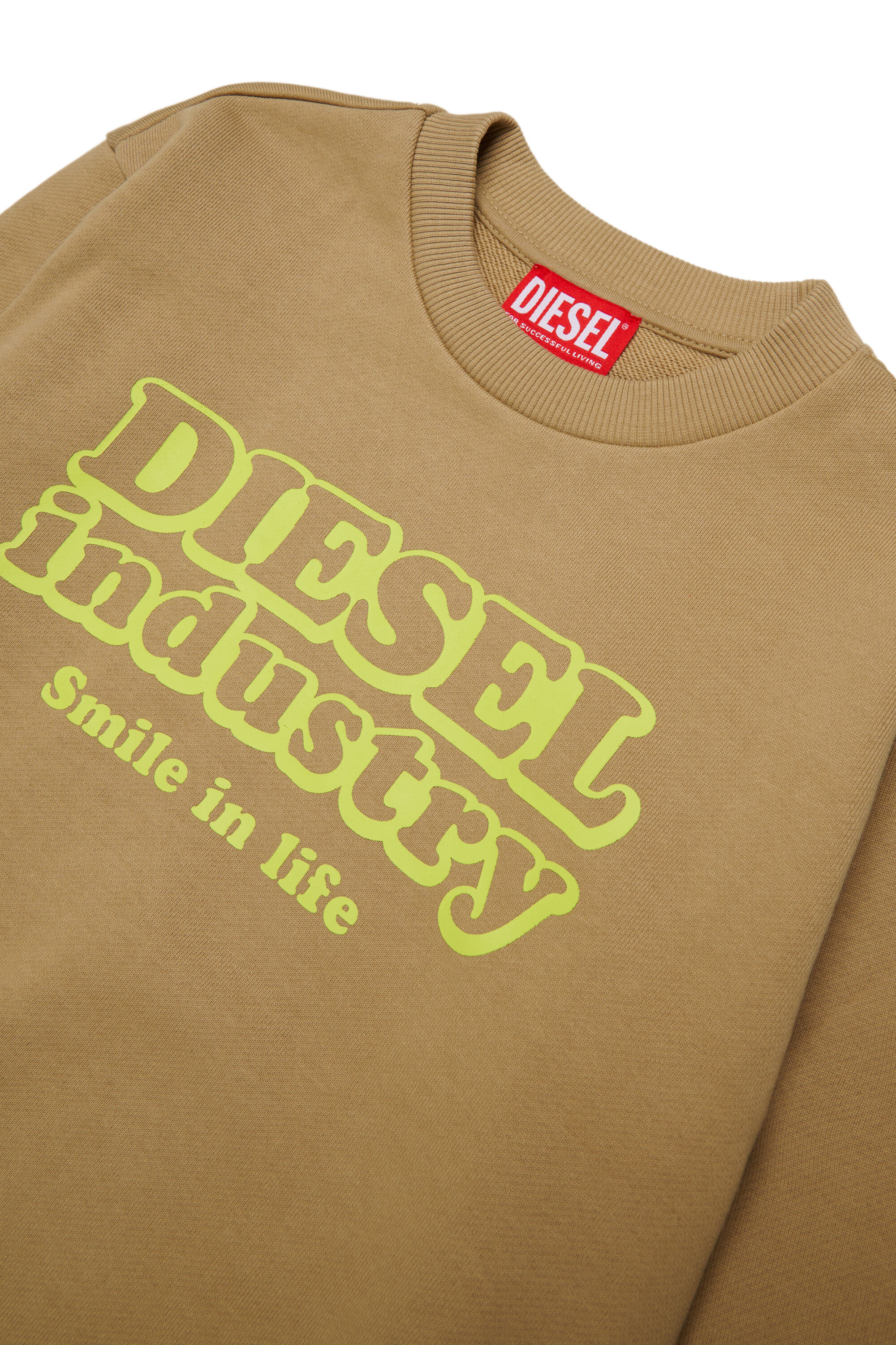 Diesel - SLODIM OVER, Felpa con stampa Diesel Industry Uomo in Marrone - 3