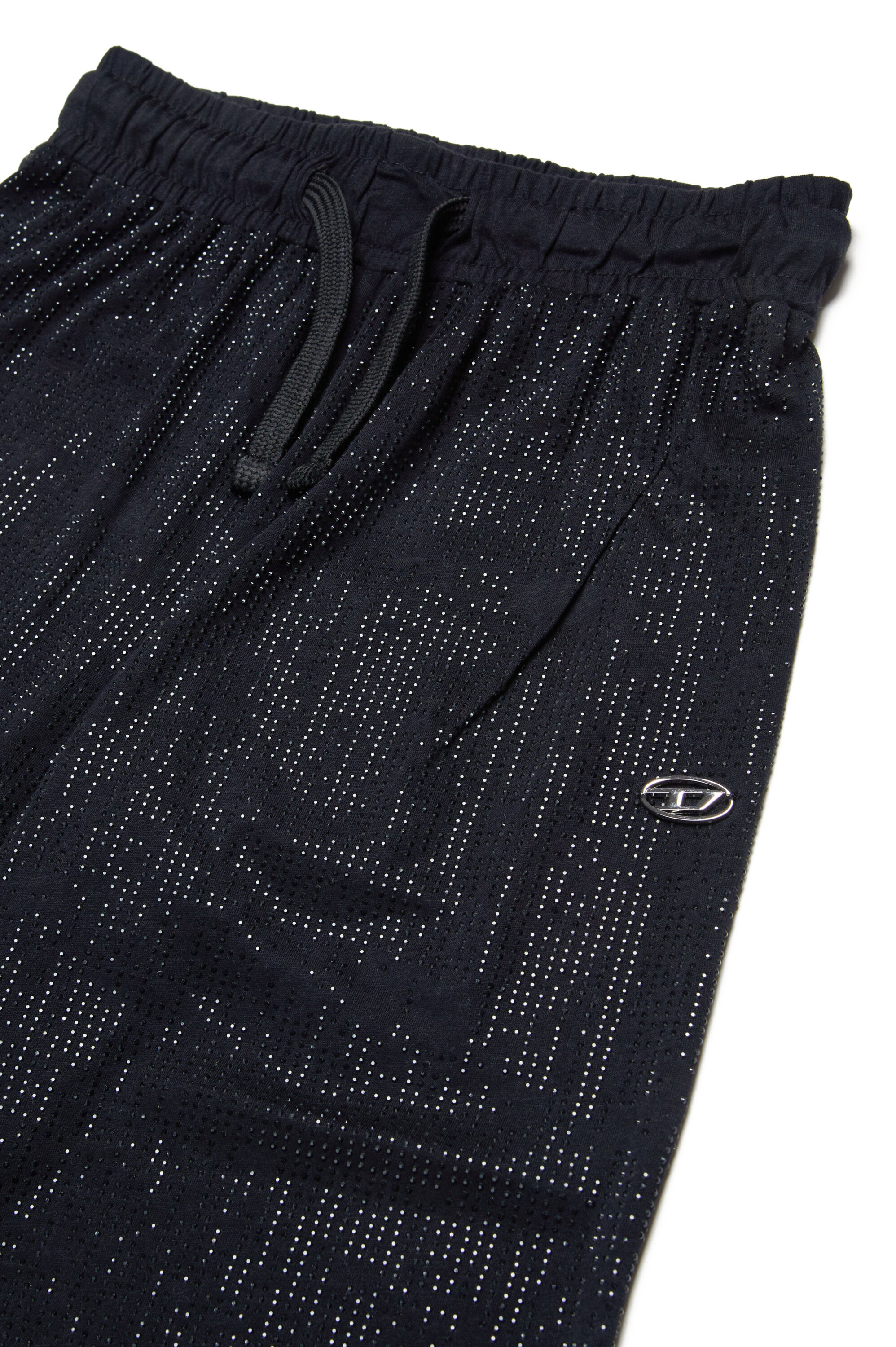 Diesel - PSTRASSTUDS, Femme Pantalon en coton avec micro-strass in Noir - Image 3