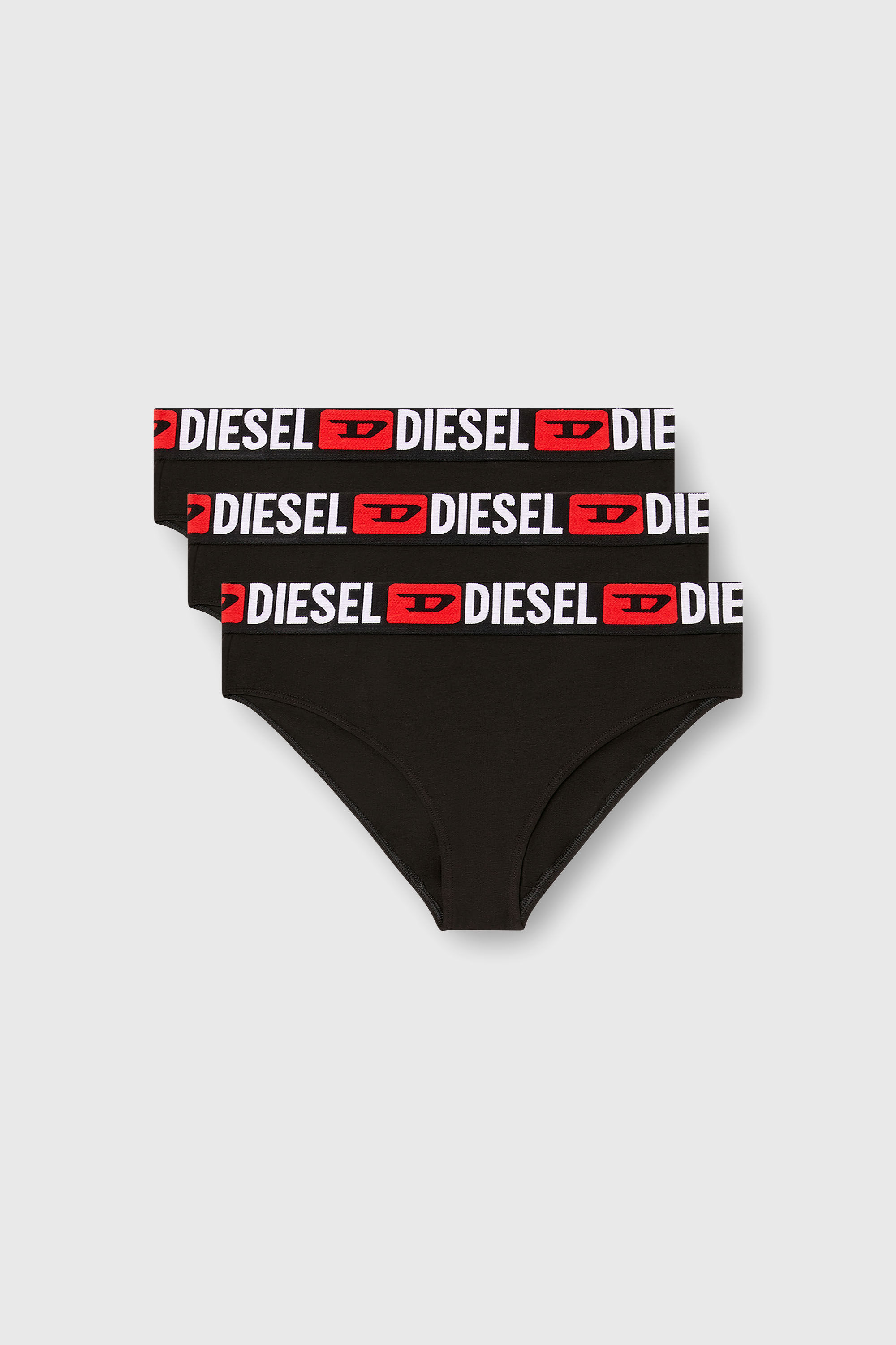 Diesel - SAM-D-CORE-3PACK, Set da tre slip con maxi logo in vita Donna in Nero - 2