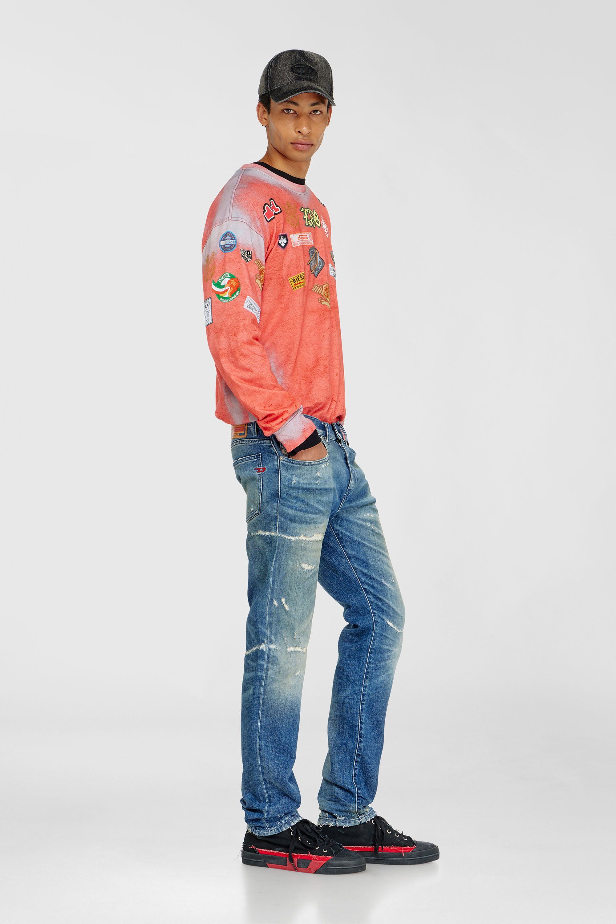 Diesel - Slim Jeans 2019 D-Strukt 007EN Uomo, Blu medio - Image 1