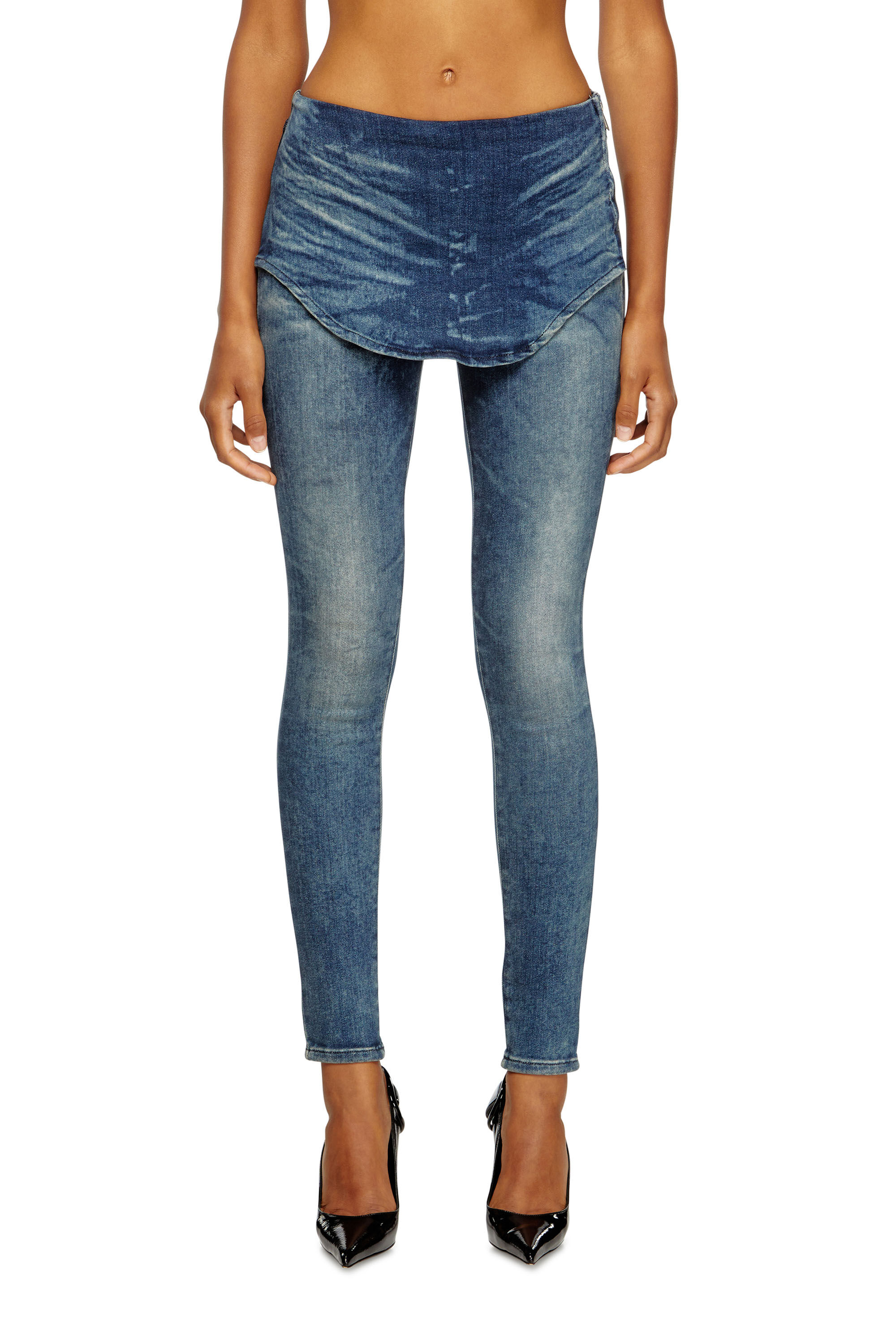Diesel - Slim Jeans D-Gnol 09M95 Donna, Blu medio - Image 3