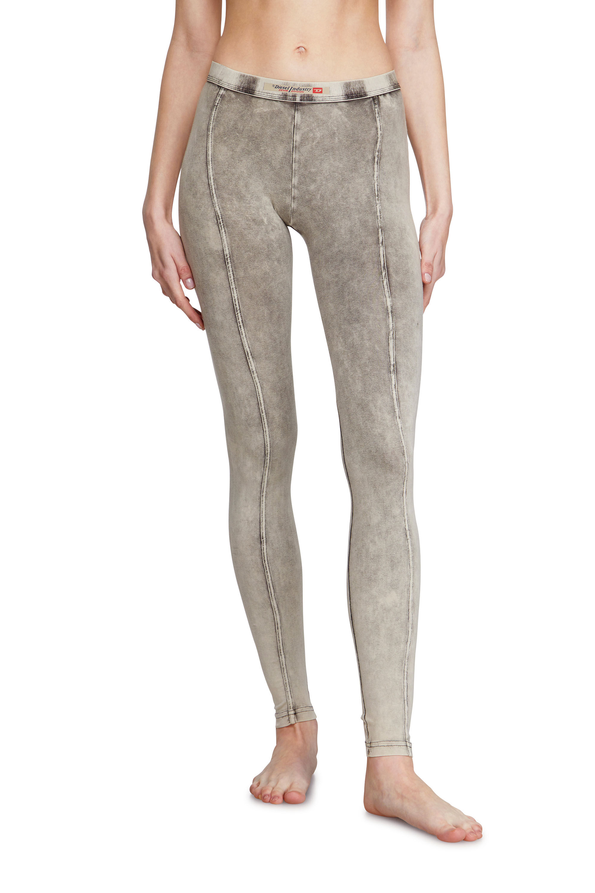 Diesel - ATHENA-DNM, Jeggings in jersey effetto denim Donna in Grigio - 3