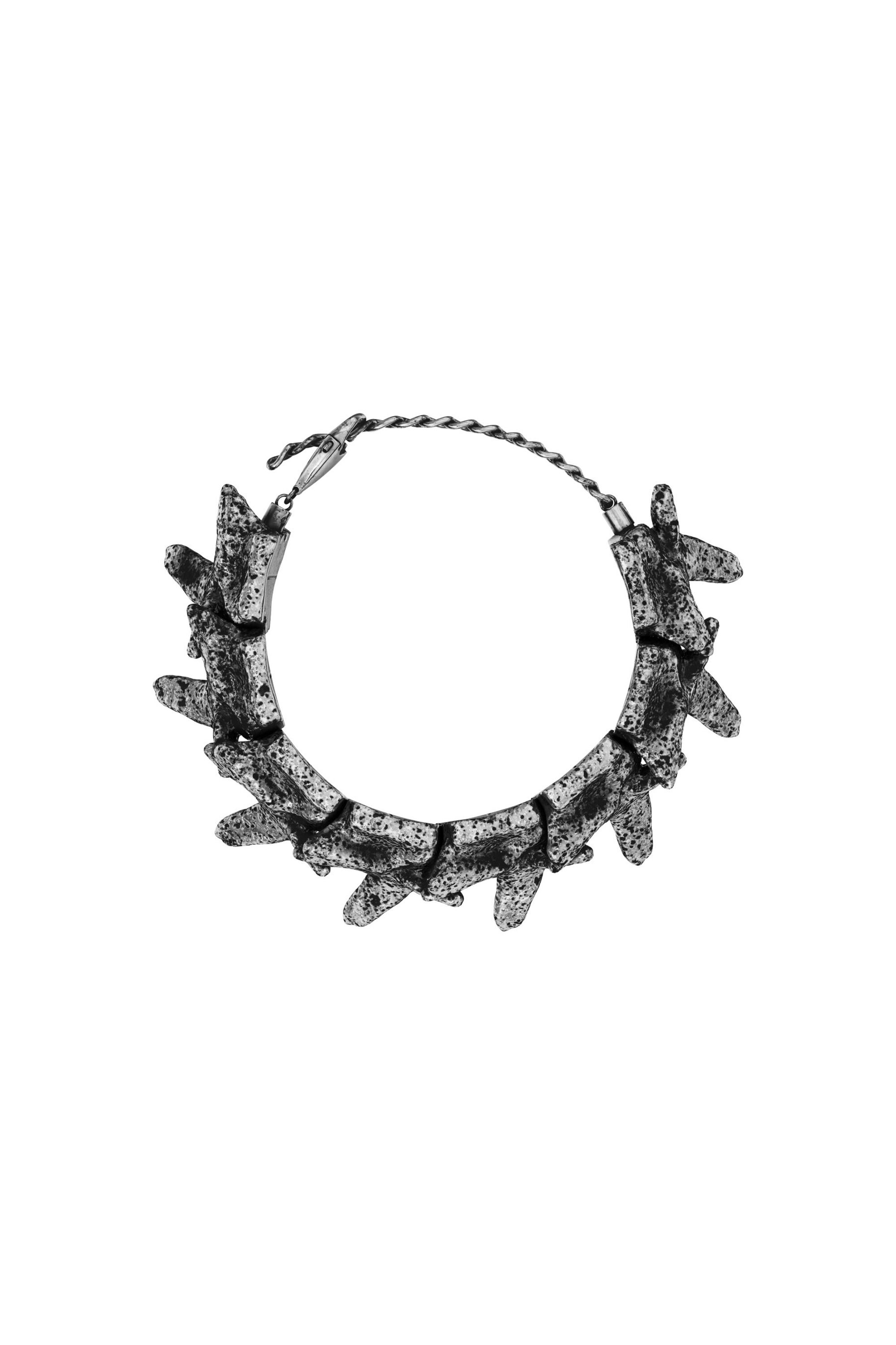 Diesel - DX1709040 JEWELLERY, Unisex Armband mit silberfarbenen Elementen in Dunkelgrau - 1