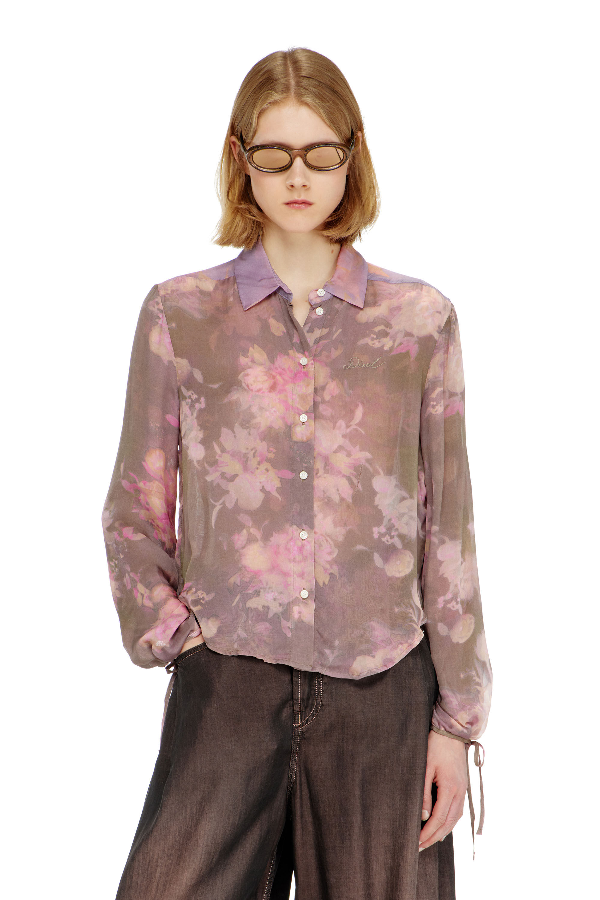 Diesel - C-LEVER, Camicia in chiffon con stampa floreale all-over Donna in ToBeDefined - 3