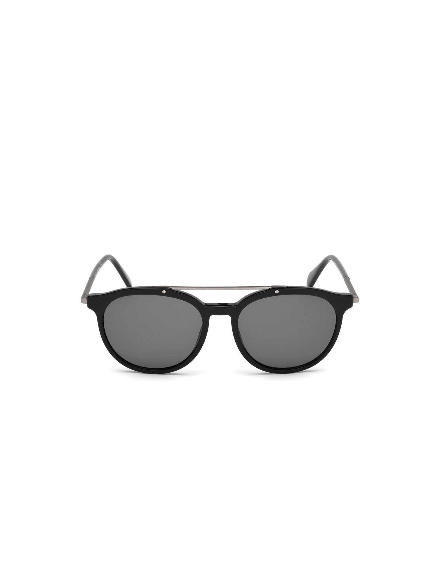Diesel - DM0188, Unisex Vintage-Sonnenbrille mit Metalldetails in Schwarz - 1