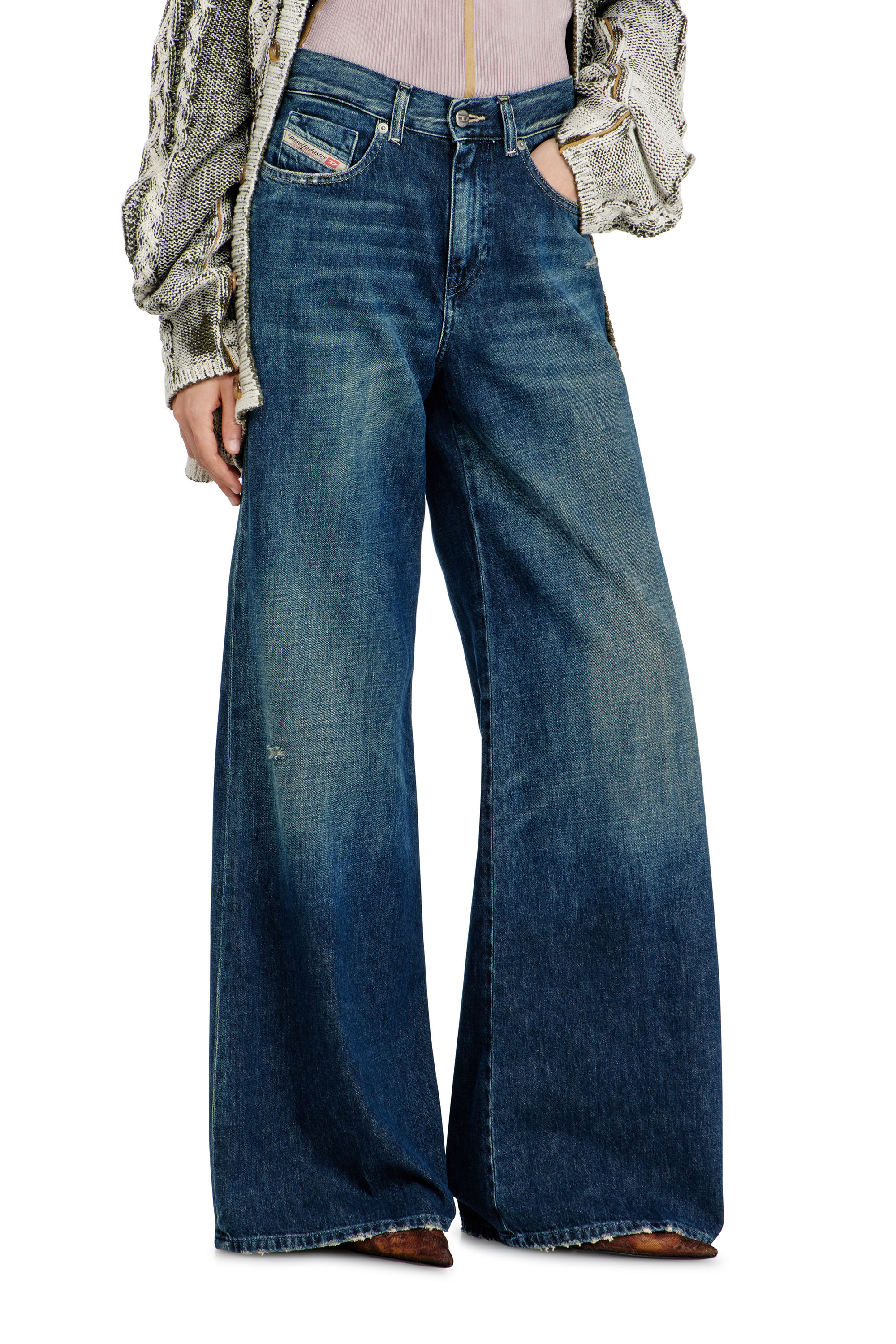 Diesel - Flare Jeans 1978 D-Akemi 09N70 Donna, Blu Scuro - Image 7