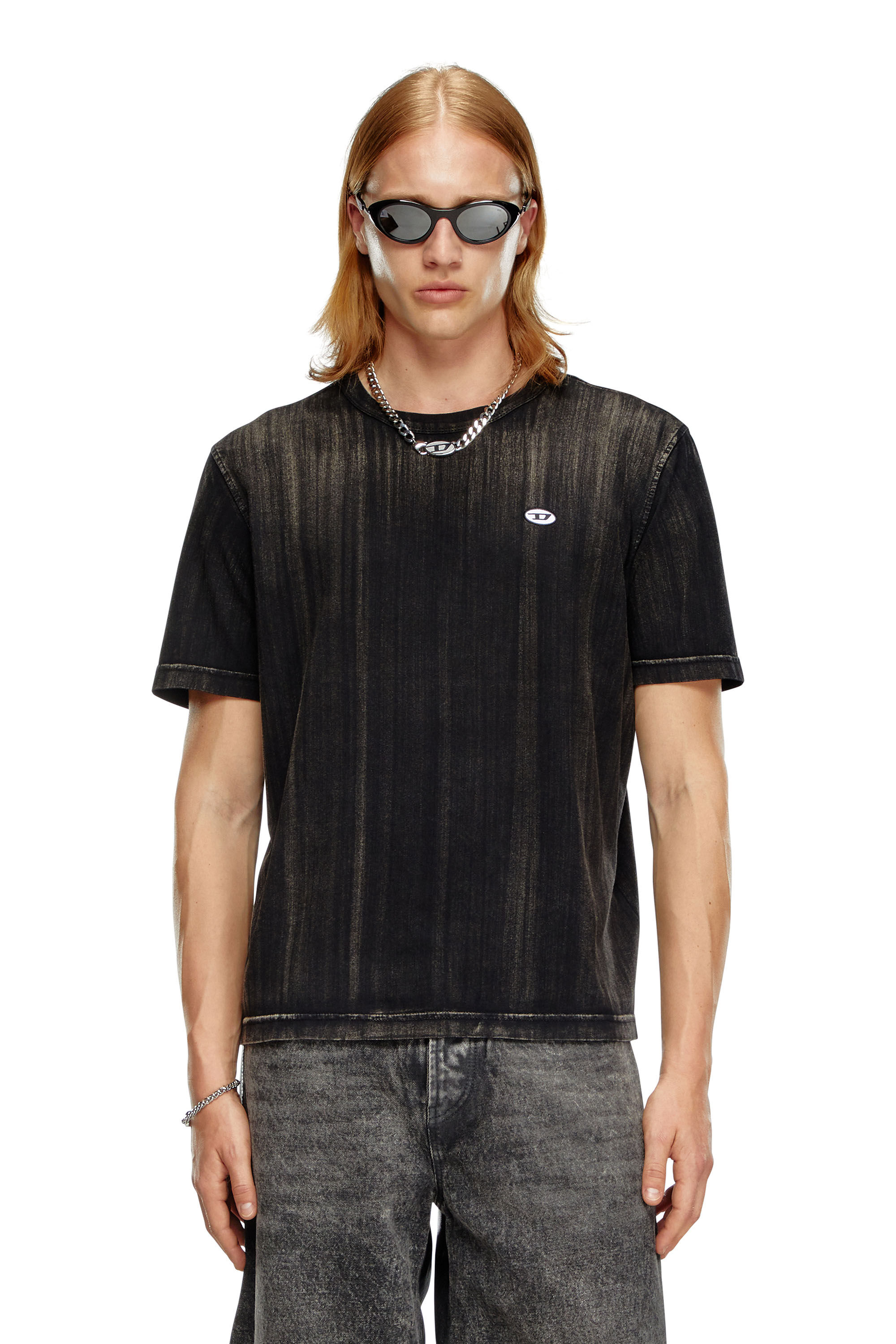 Diesel - T-ADJUST-K8, Uomo T-shirt con pennellate in Nero - Image 3