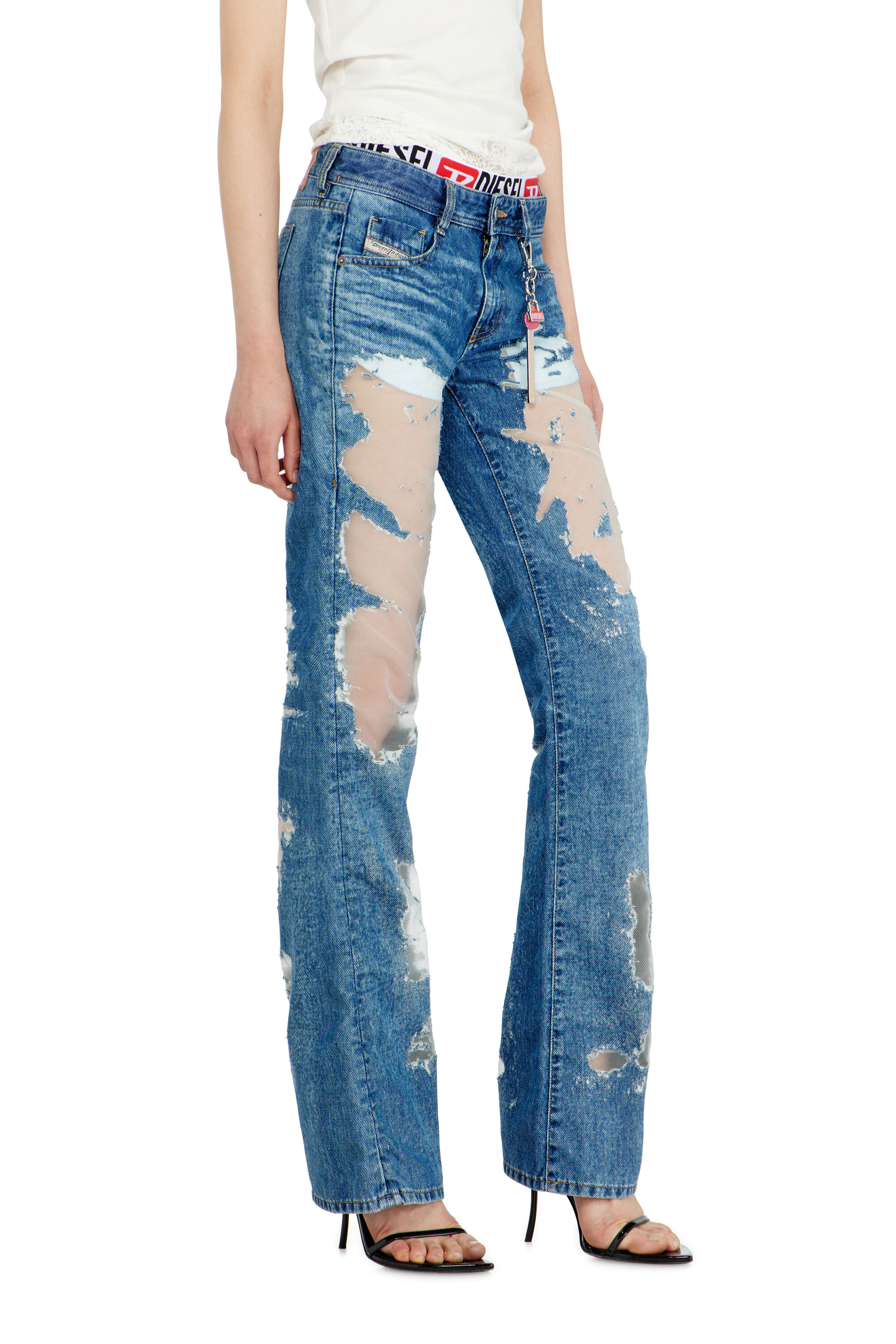 Diesel - Bootcut Jeans 1969 D-Ebbey 068ZH Donna, Blu medio - Image 5