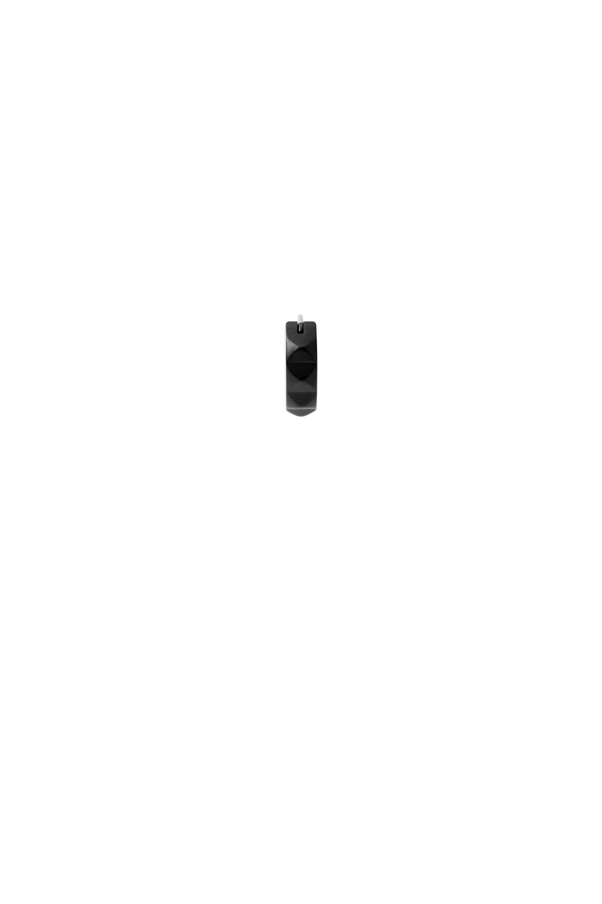 Diesel - DX1273, Orecchino ad anello aderente con borchie in acciaio inossidabile nero Uomo in Nero - 2