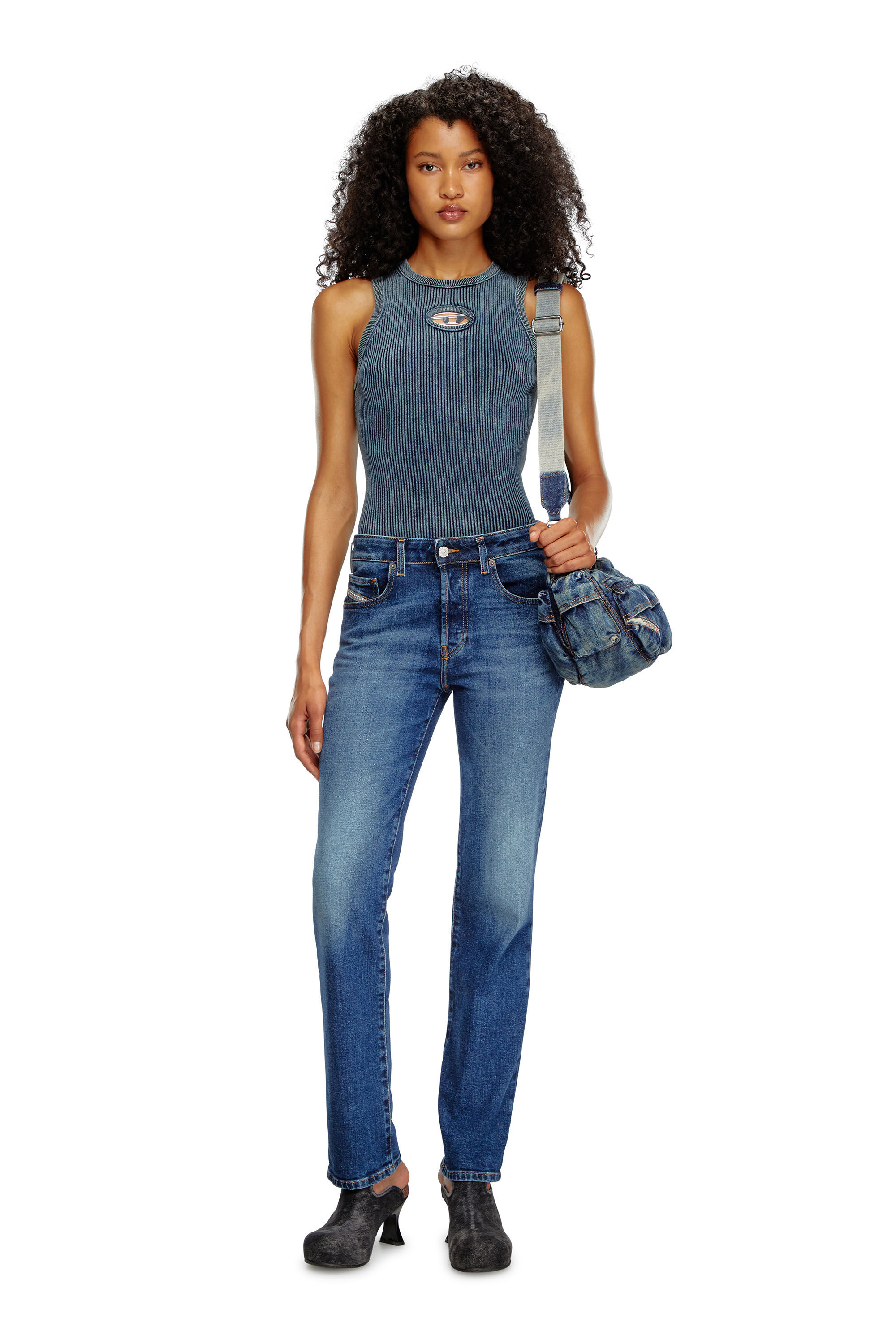 Diesel - Regular Jeans 1989 D-Mine 09I28 Donna, Blu Scuro - Image 1