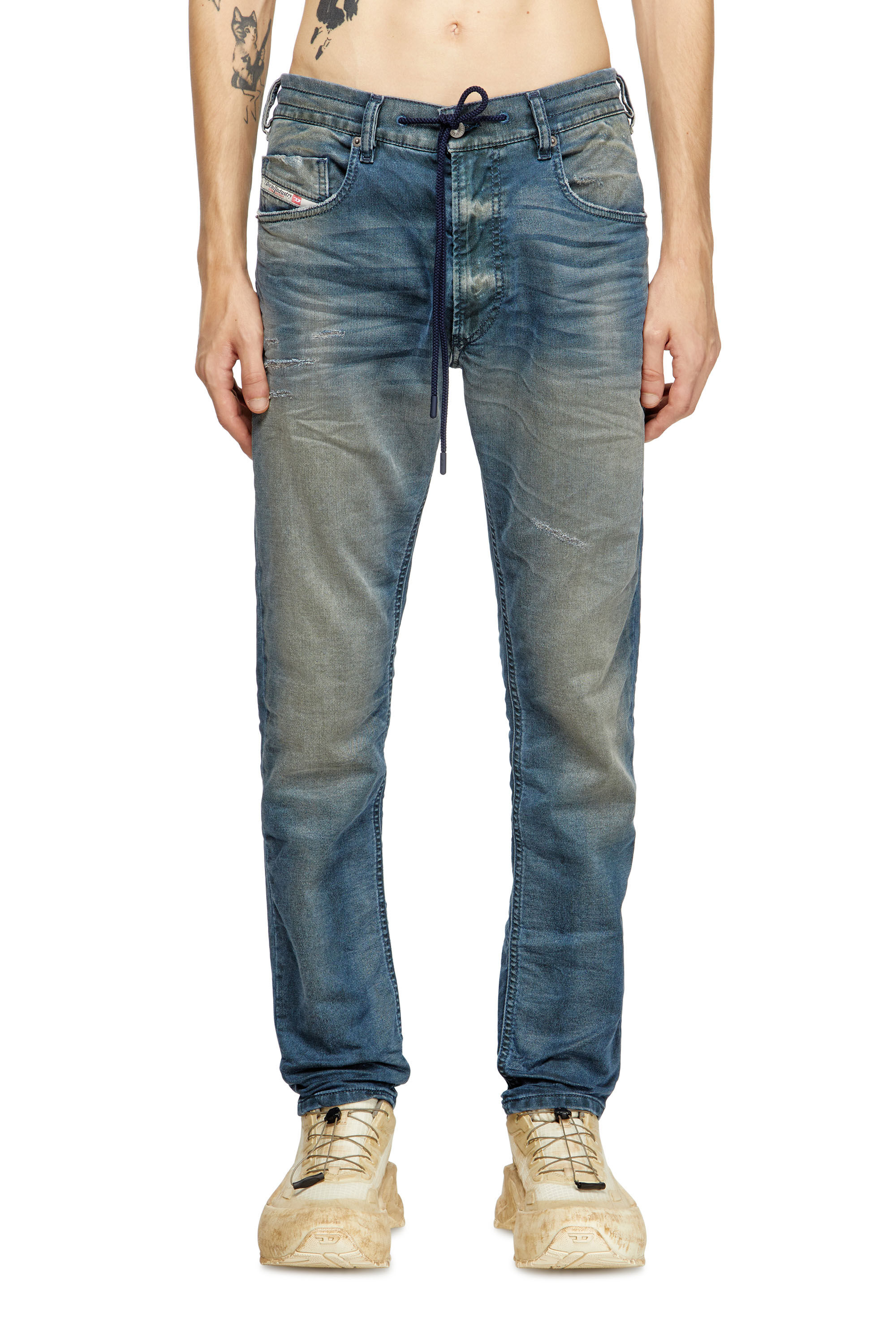 Diesel - Regular 2032 D-Krooley Joggjeans® 068SC Homme, Bleu Foncé - Image 3