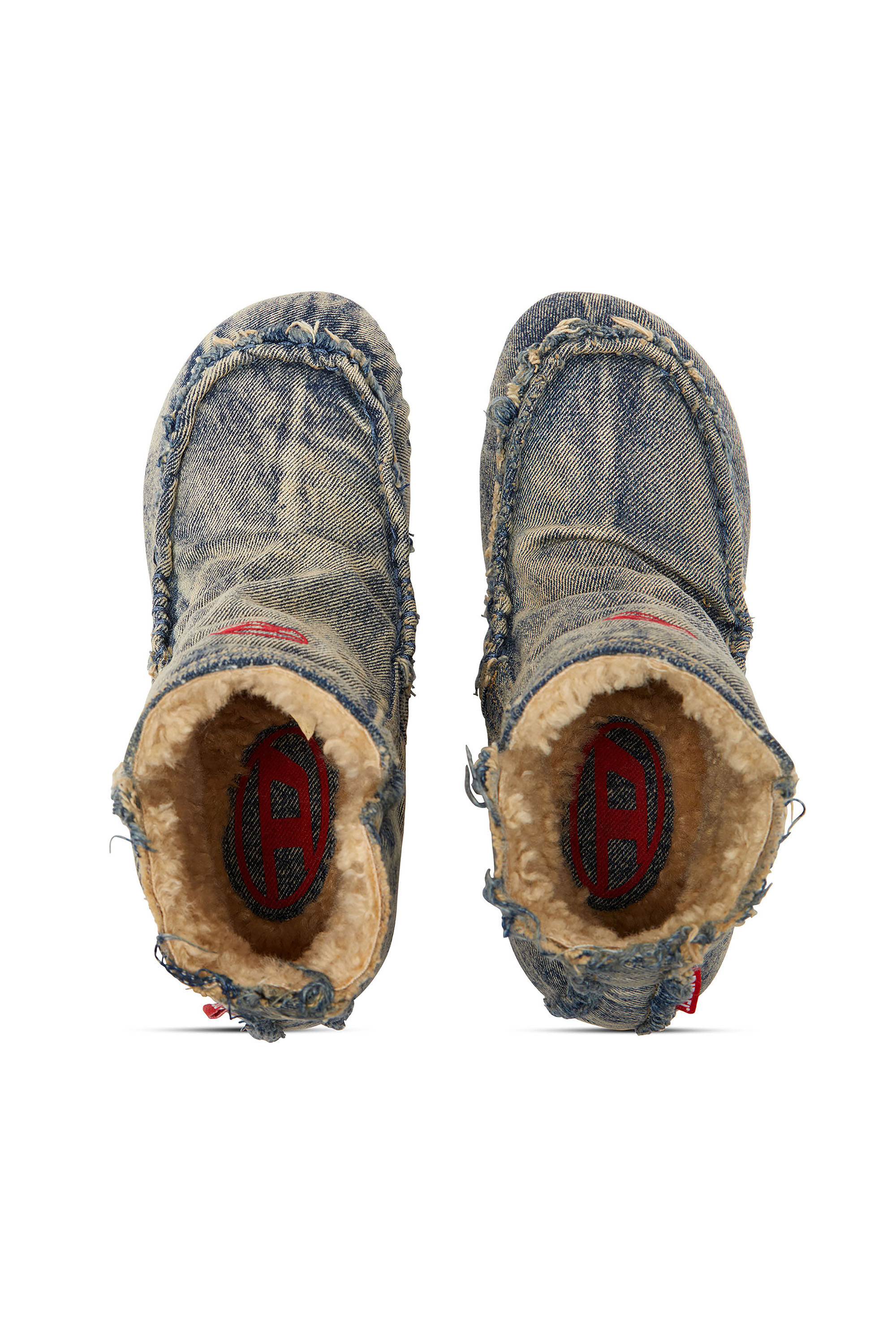 Diesel - D-WOODSTOCK HEEL AB, Damen D-Woodstock - Stiefel aus Denim mit Absatz in Blau - 4