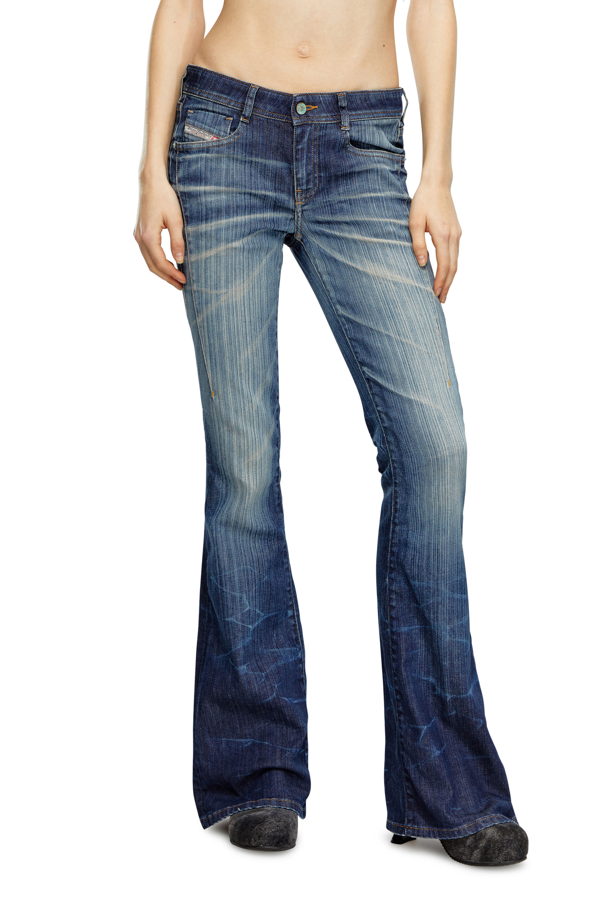 Diesel - Bootcut and Flare Jeans 1969 D-Ebbey 09I03, Blu Scuro - Image 3