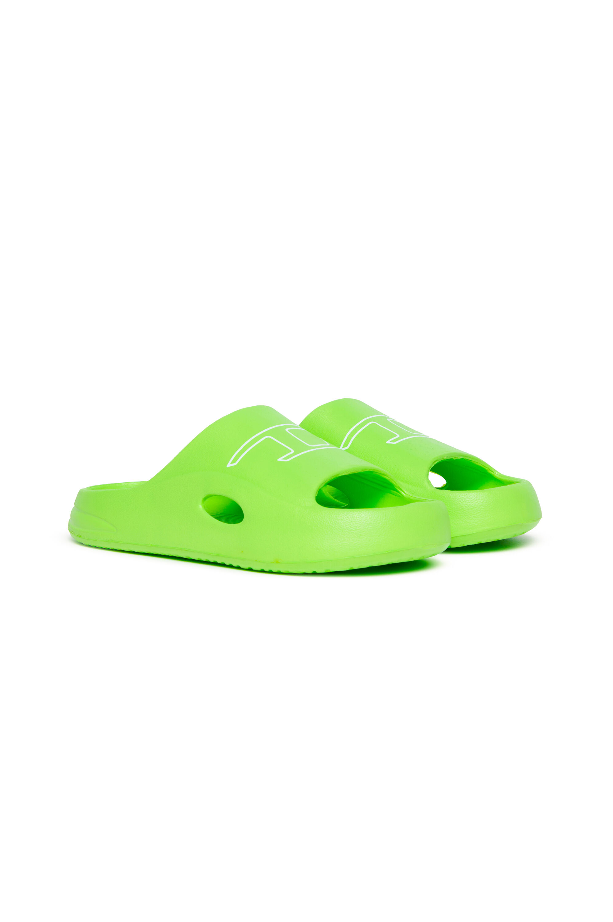 Diesel - SA-CHUNCKY D, Ciabatte da piscina in EVA con logo stampato Unisex in Verde - 2