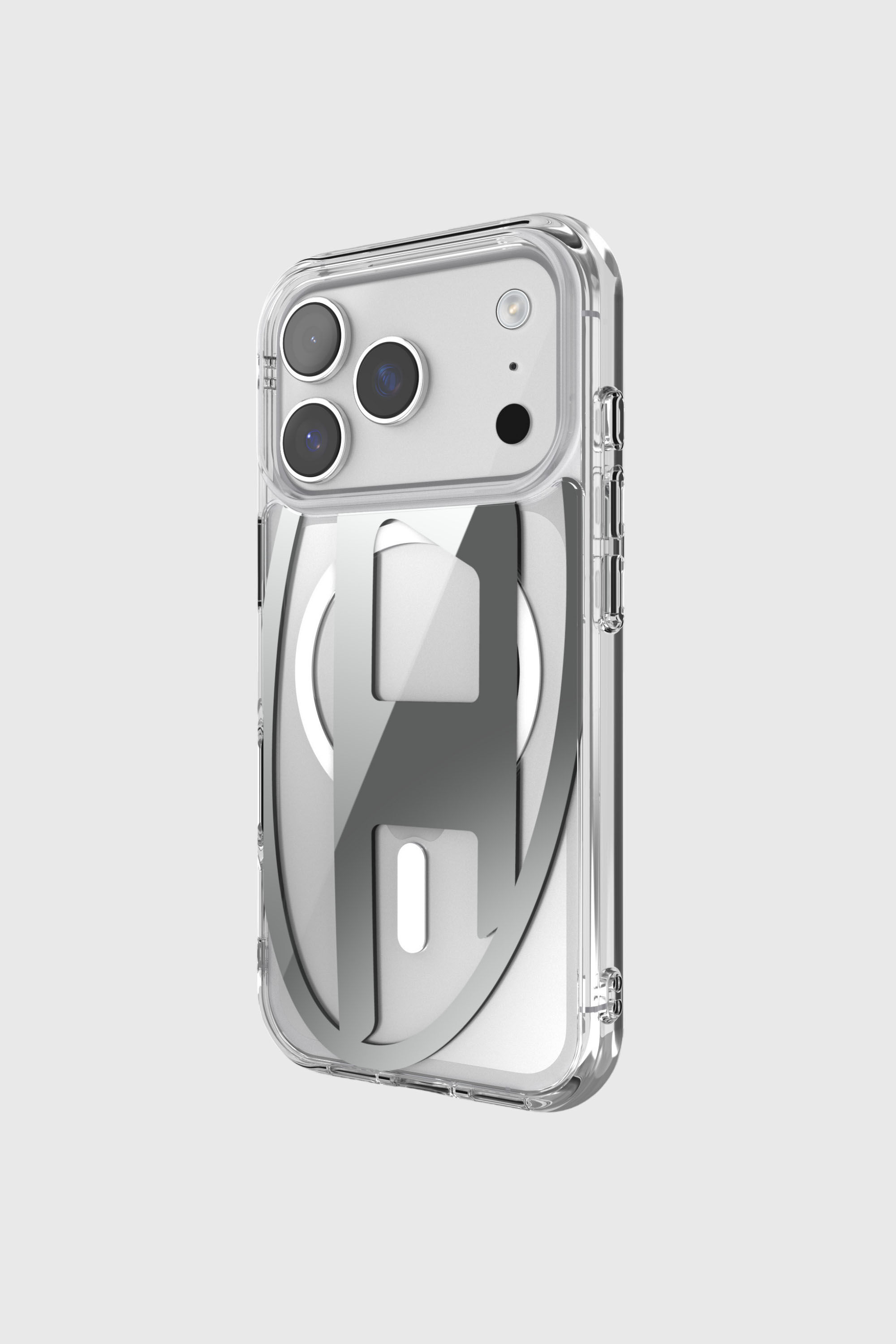 Diesel - 60413 AOP CASE, Unisex Oval D Metallic Case mit Magsafe f&uuml;r iPhone 17 Pro in Grau - 3