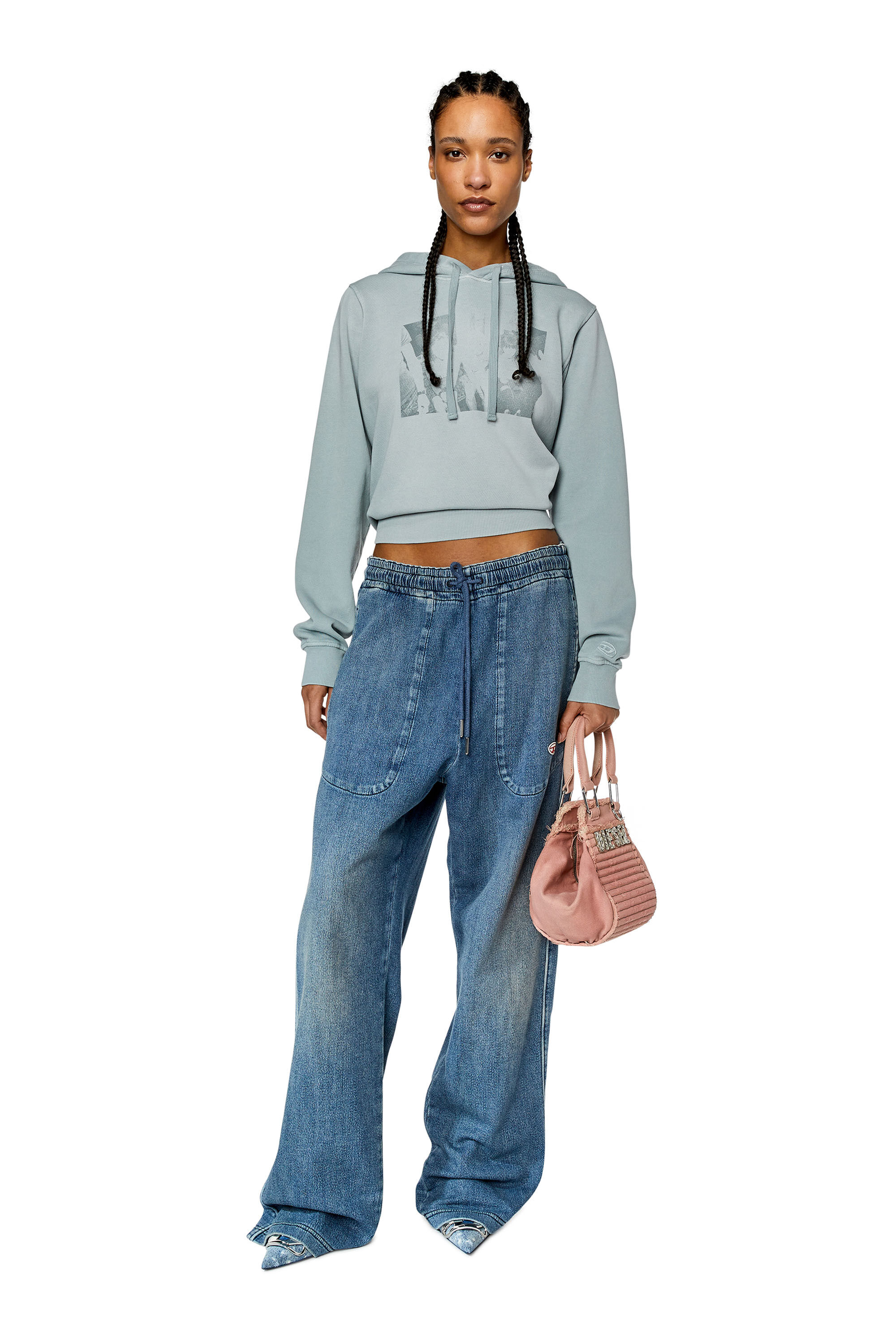 Diesel - F-REGGY-HOOD-G5, Gris Clair - Image 1