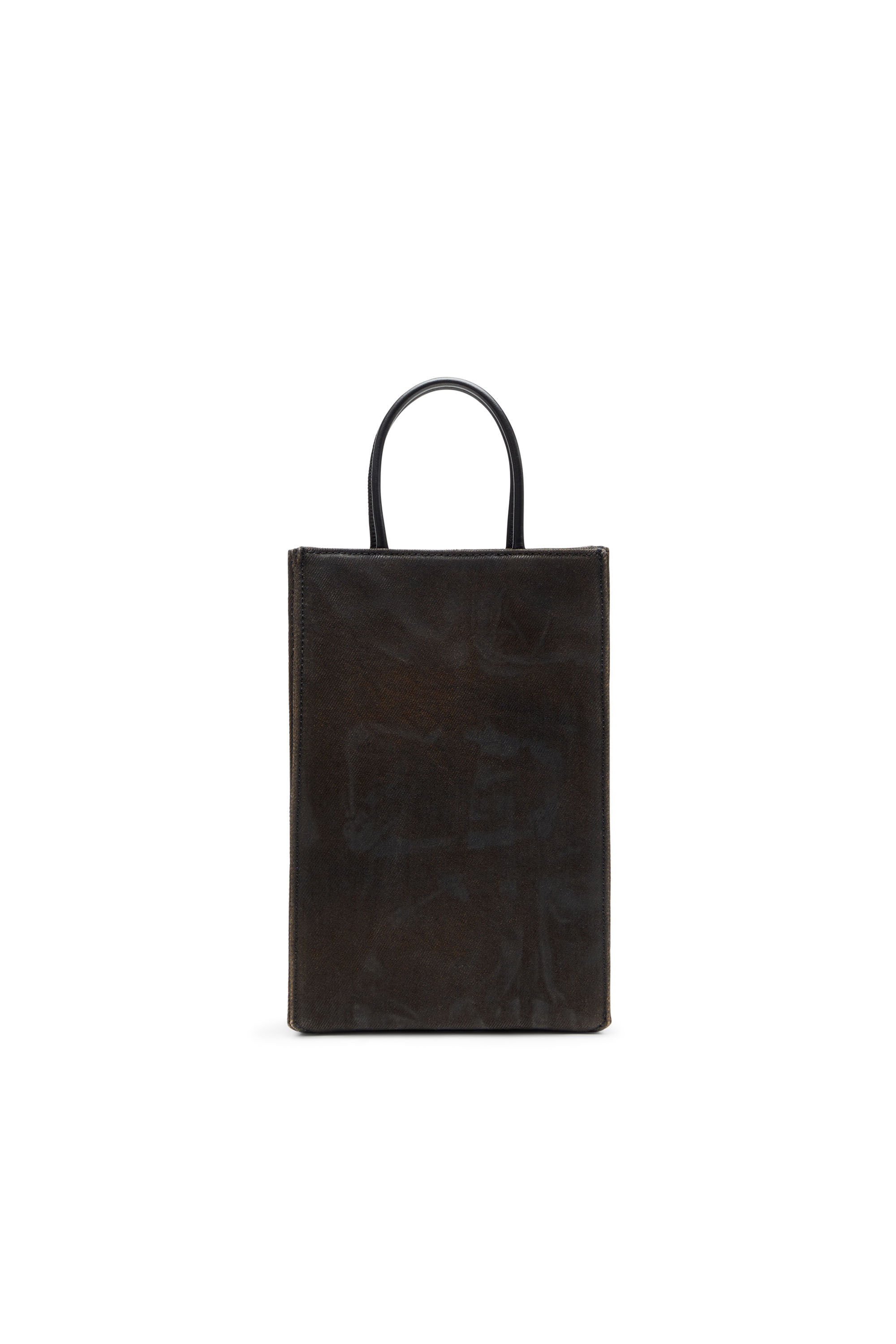 Diesel - LES SHOPPERS SHOPPER M X, Les Shoppers-Borsa tote in denim floccato coated Uomo in Nero - 3