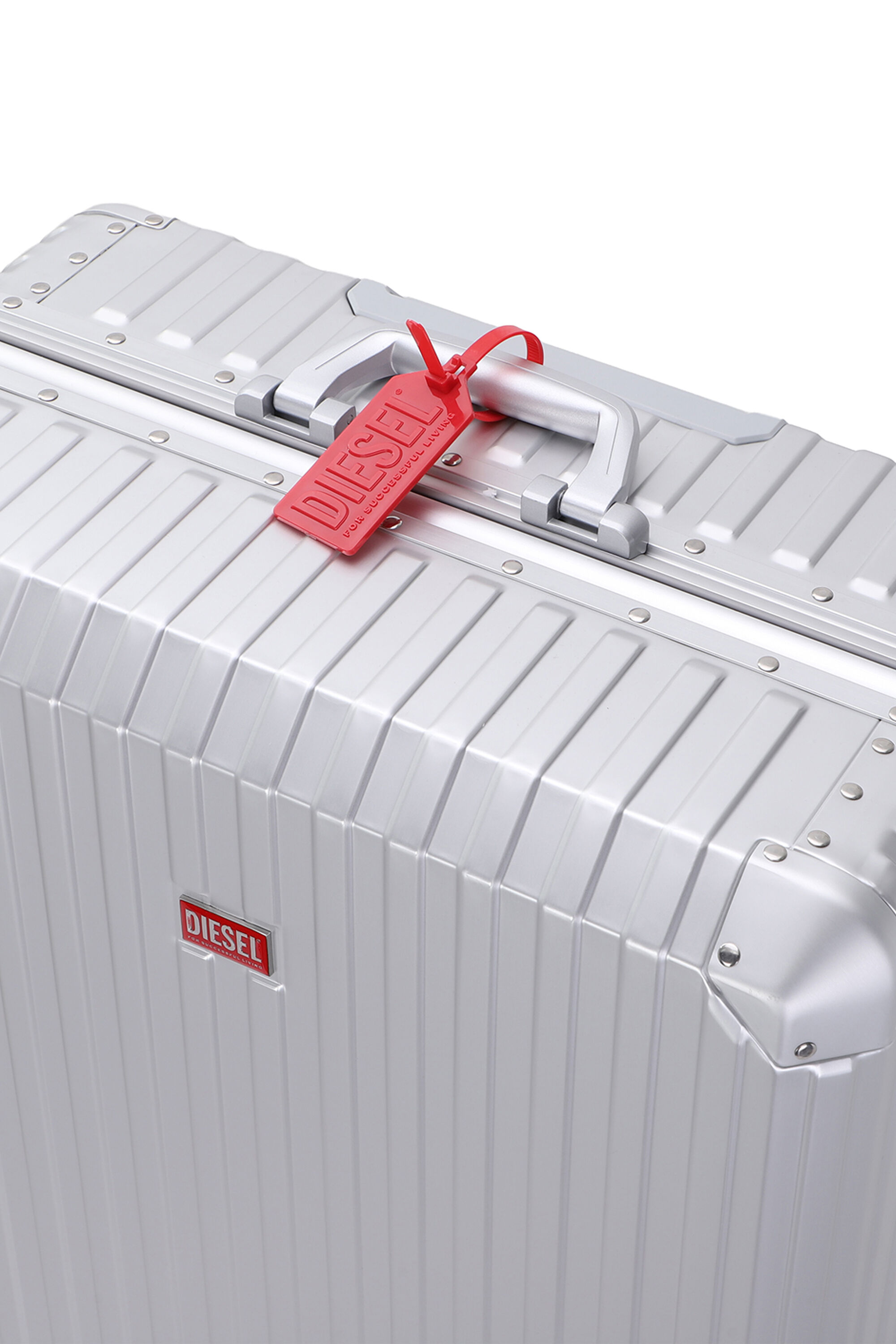 Diesel - DIESEL ALUMINUM TROLLEY- DSL002, Unisex Koffer aus Aluminium Gr&ouml;&szlig;e L in Silber - 6