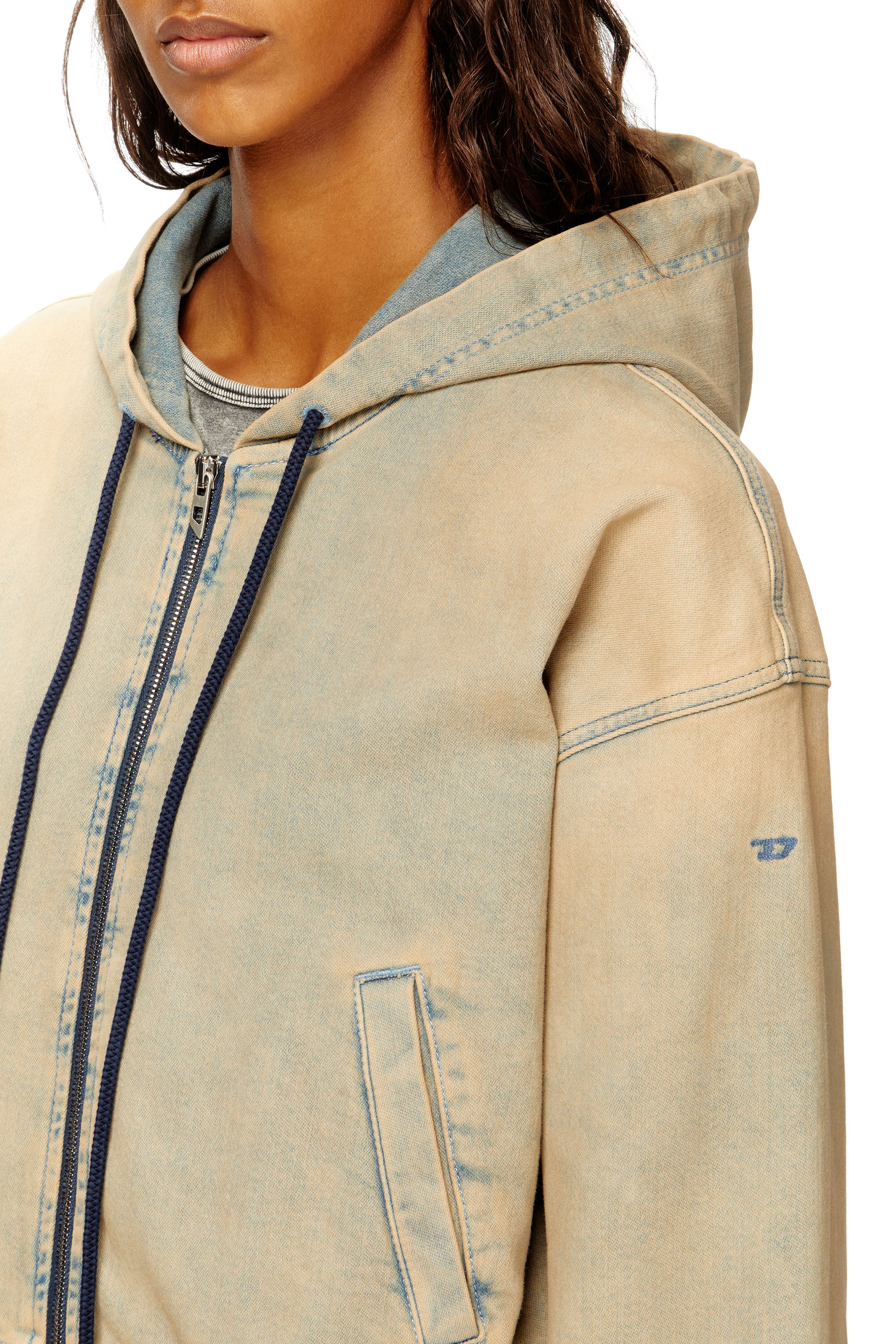 Diesel - DE-GIRI-CROP JOGG, Hoodie con zip in JoggJeans colorato Donna in Multicolor - 5