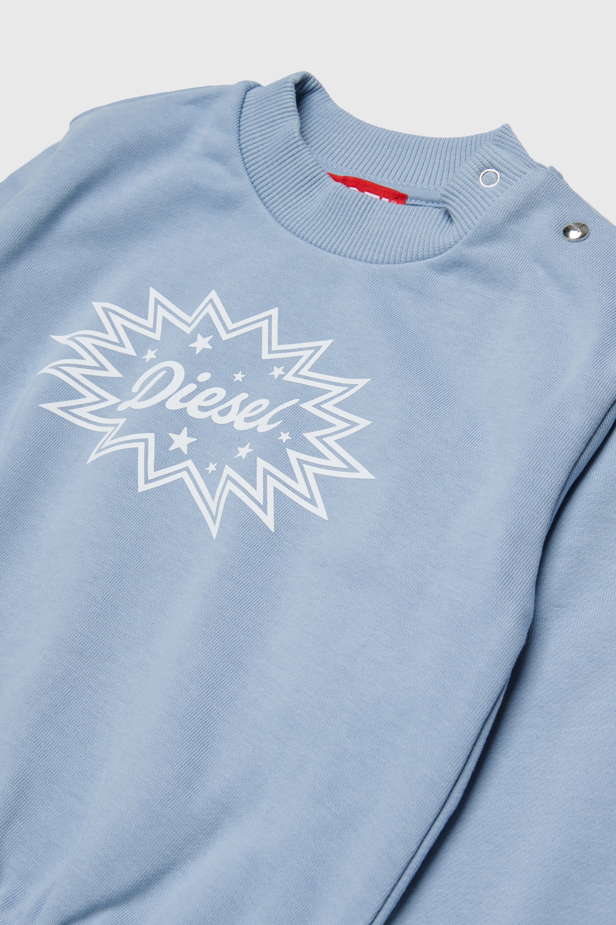 Diesel - SFUMB, Sweat-shirt en coton avec logo starburst imprim&eacute; Femme in Bleu - 3