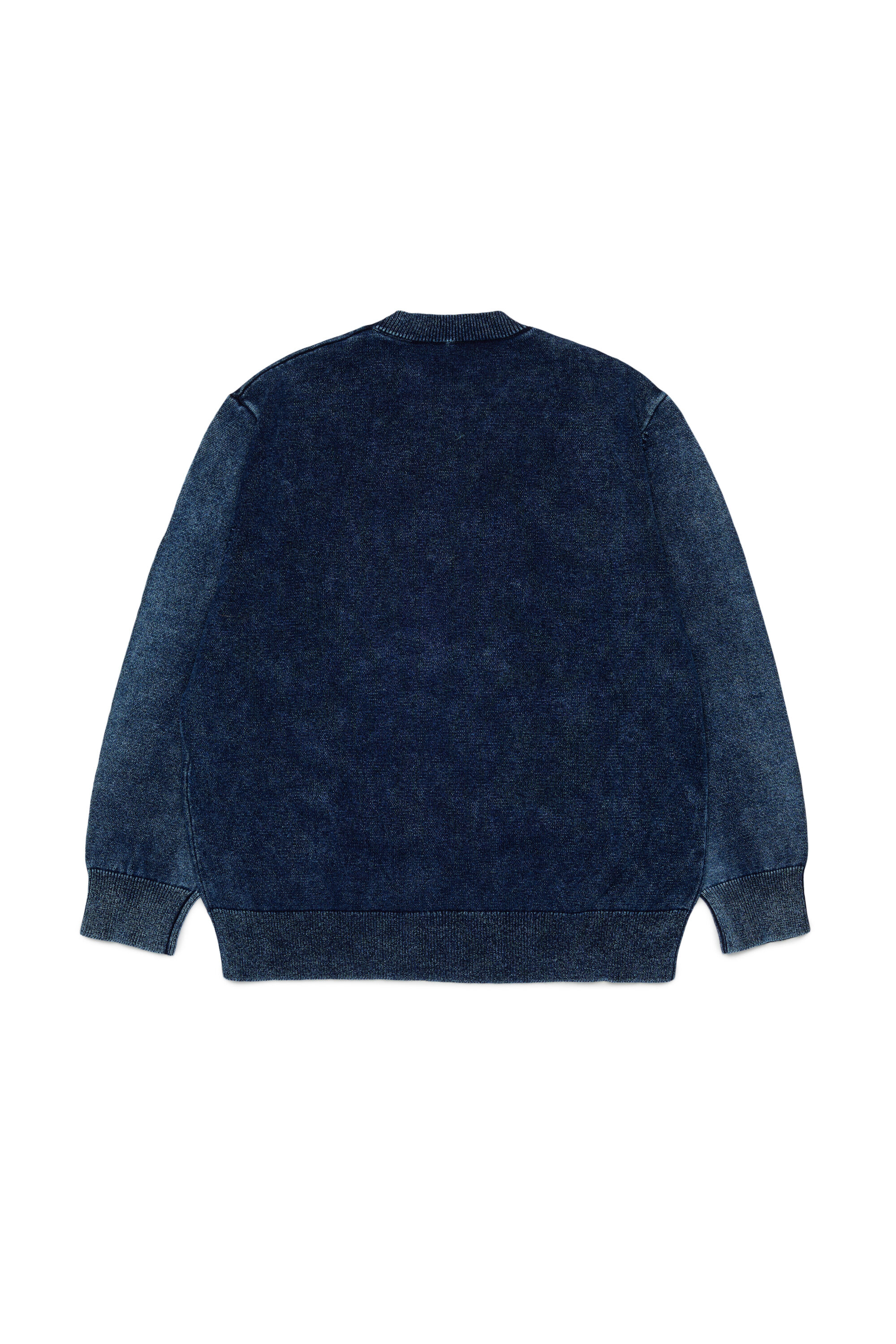 Diesel - KFINNIC OVER, Pull effet denim avec motif ph&eacute;nix Homme in Bleu - 2