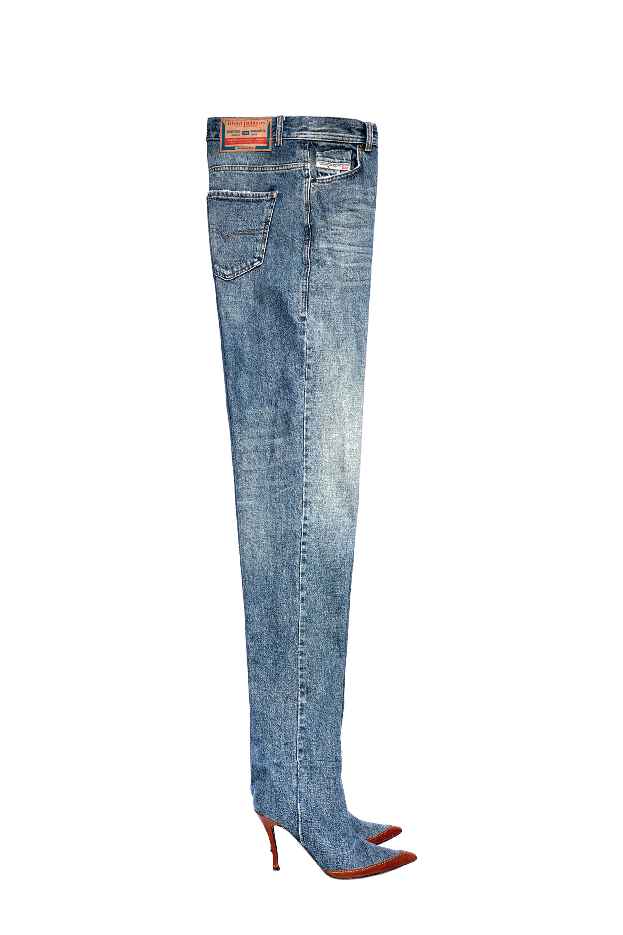 Diesel - Straight Jeans 1956 D-Tulip 007A7, Bleu moyen - Image 2