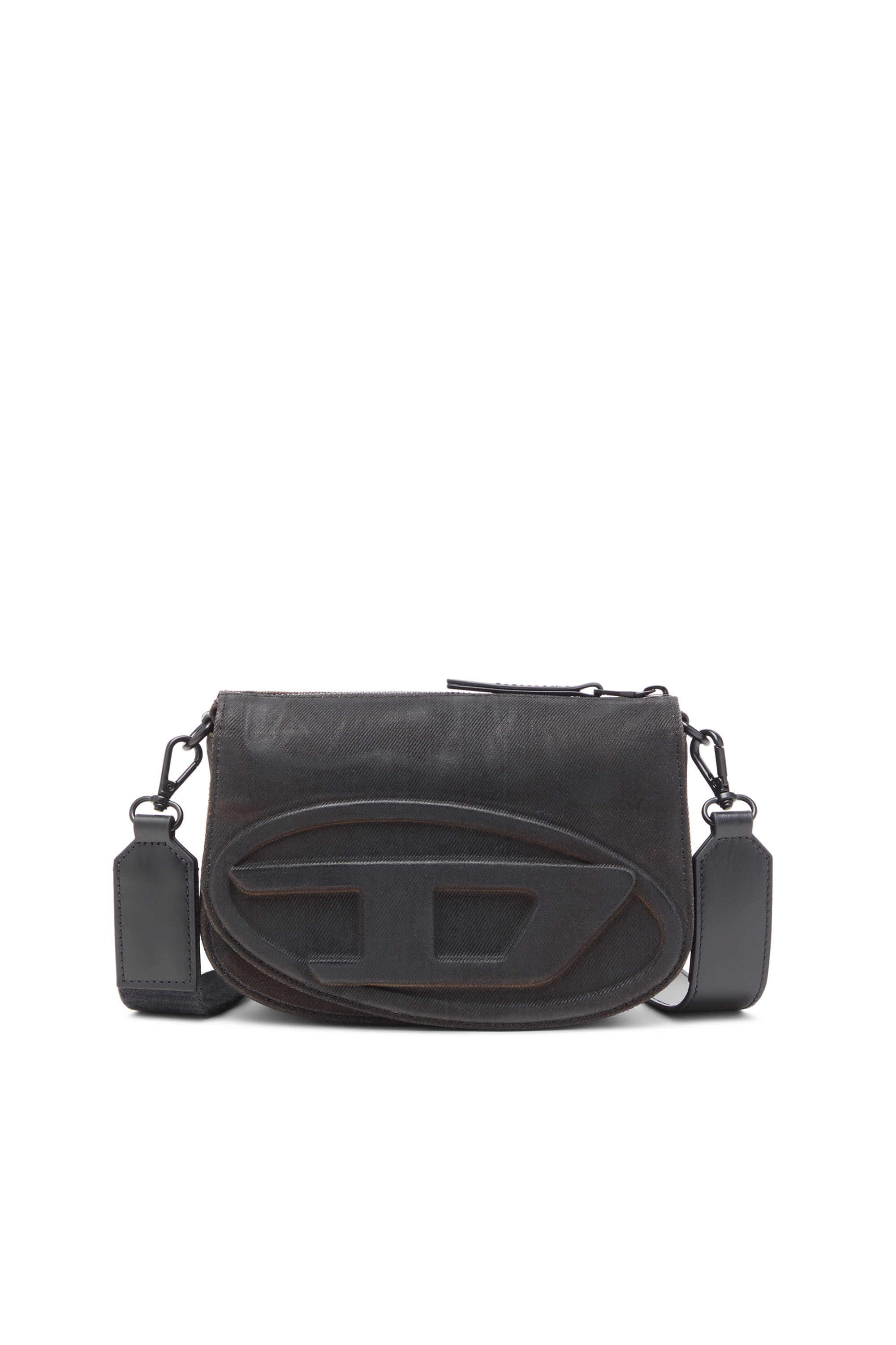 Diesel - 1DR CAMERA BAG, 1DR-Camera bag in denim flock Uomo in Nero - 1