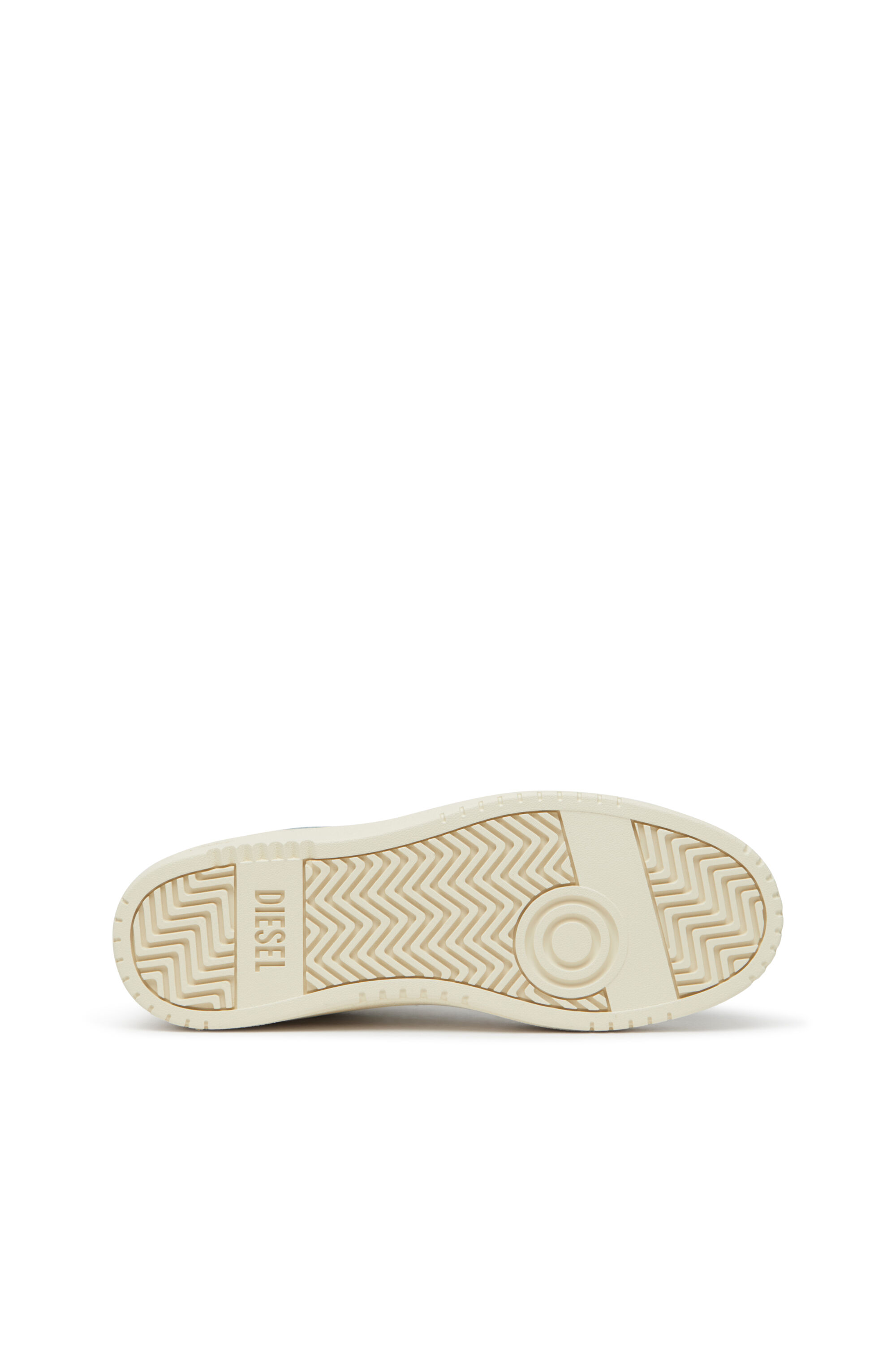 Diesel - S-OVAL SKATE LOW, S-Oval Skate-Sneaker in pelle e tessuto Uomo in Beige - 5