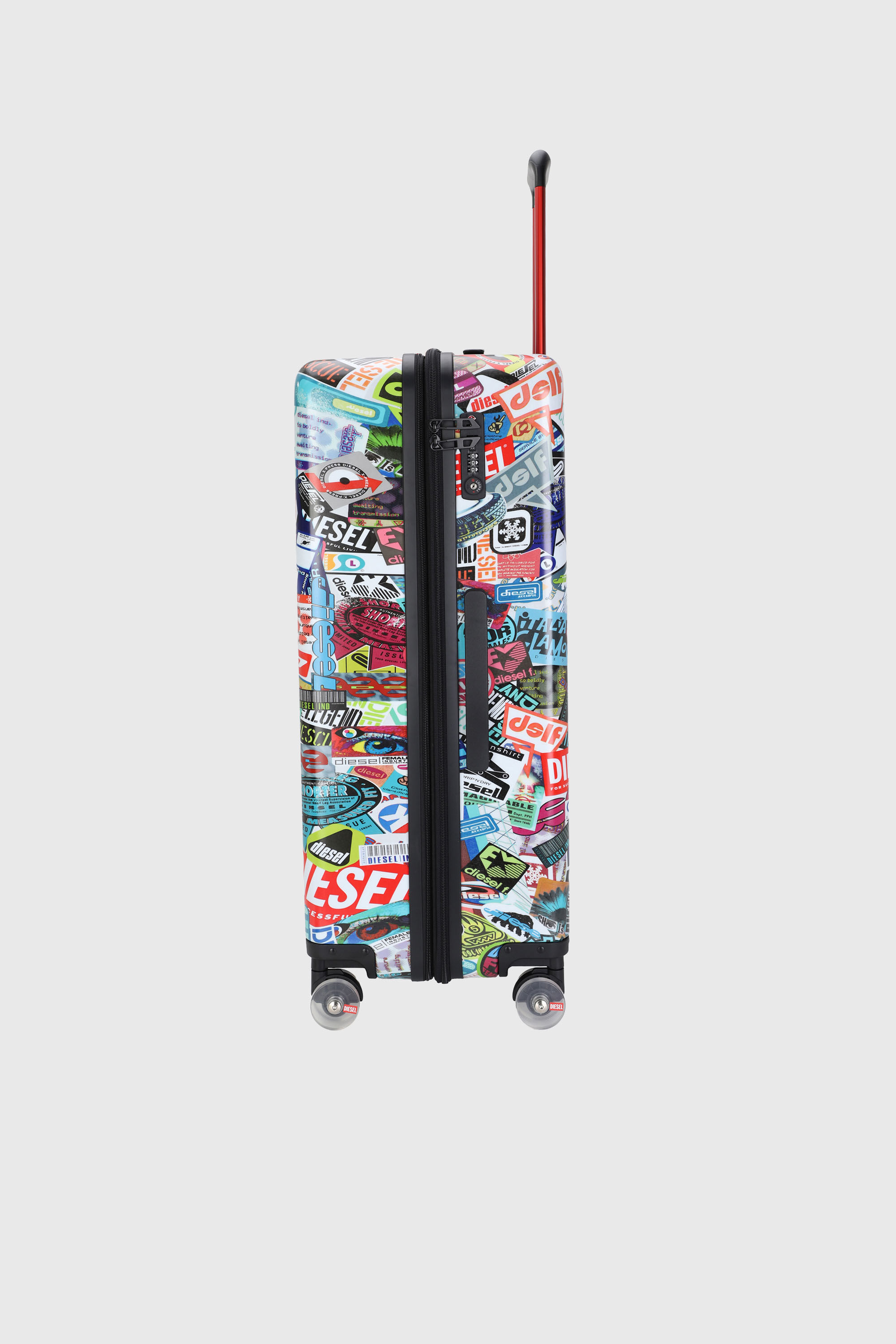 Diesel - DIESEL PC PRINTED TROLLEY-STICKERS- DSL0, Valigia stile sticker taglia L Unisex in Multicolor - 4